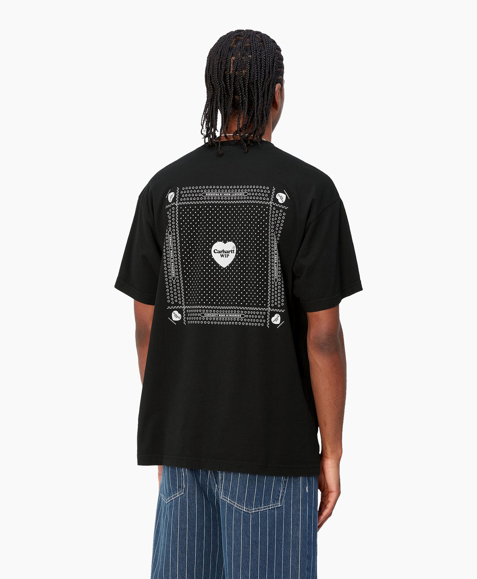 T-shirt Korte Mouw S/s Heart Bandana Zwart