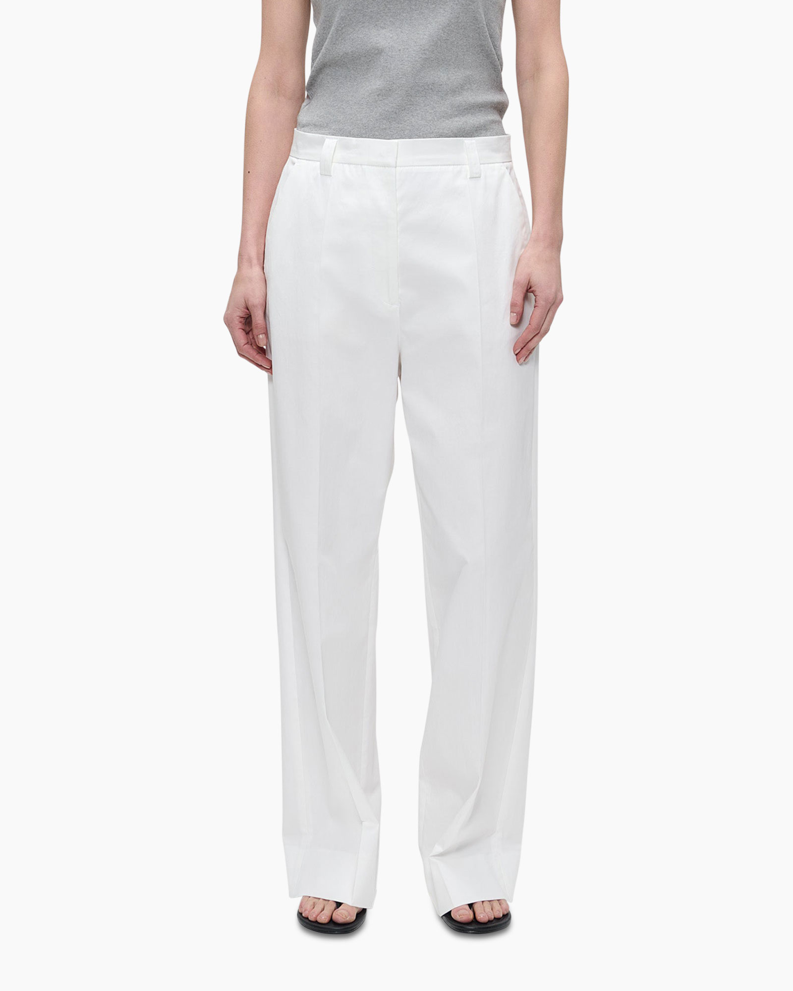 Pantalon Cotton Garbardine Kay Off White