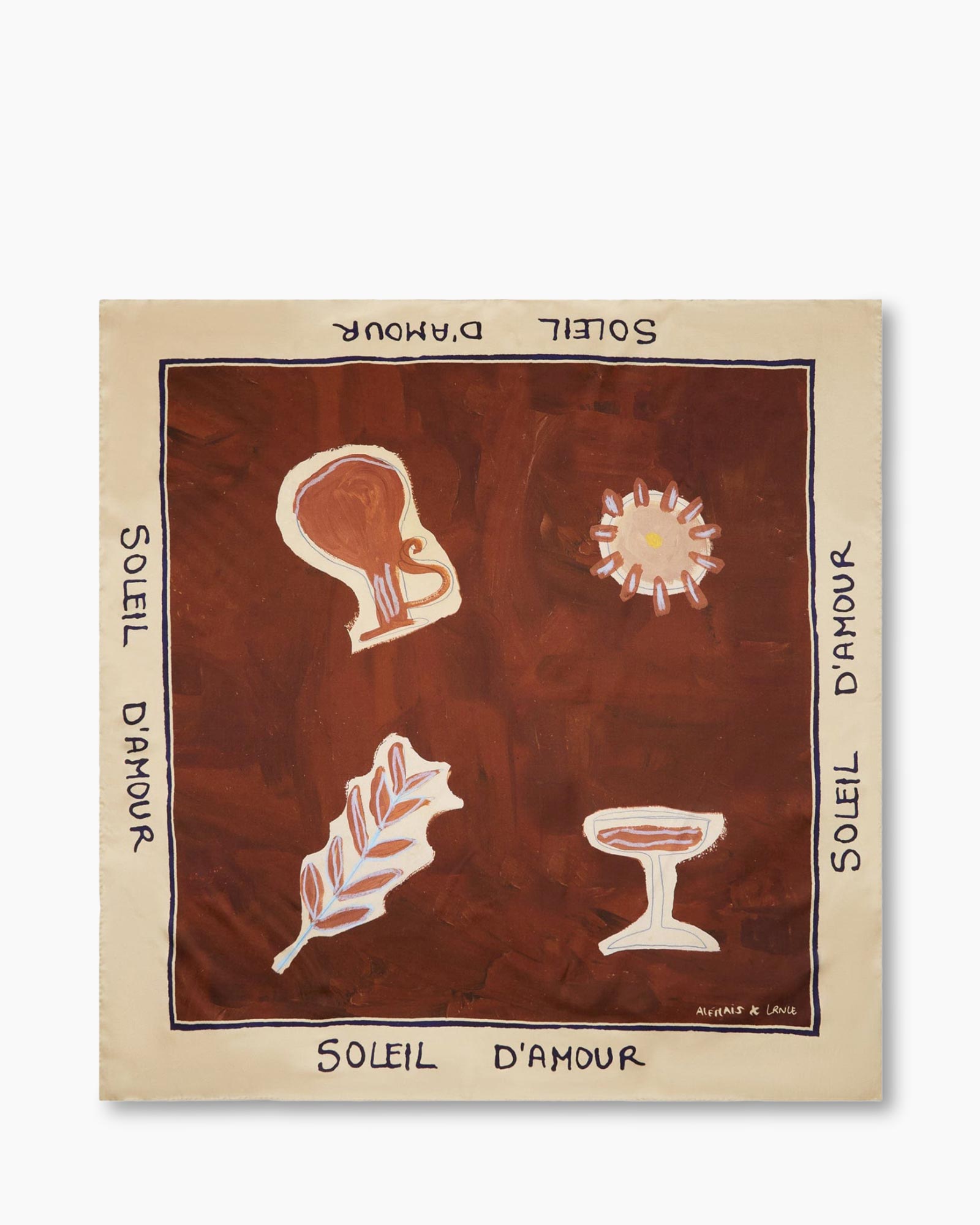 Sjaal Soleil D'amour Silk Roestbruin