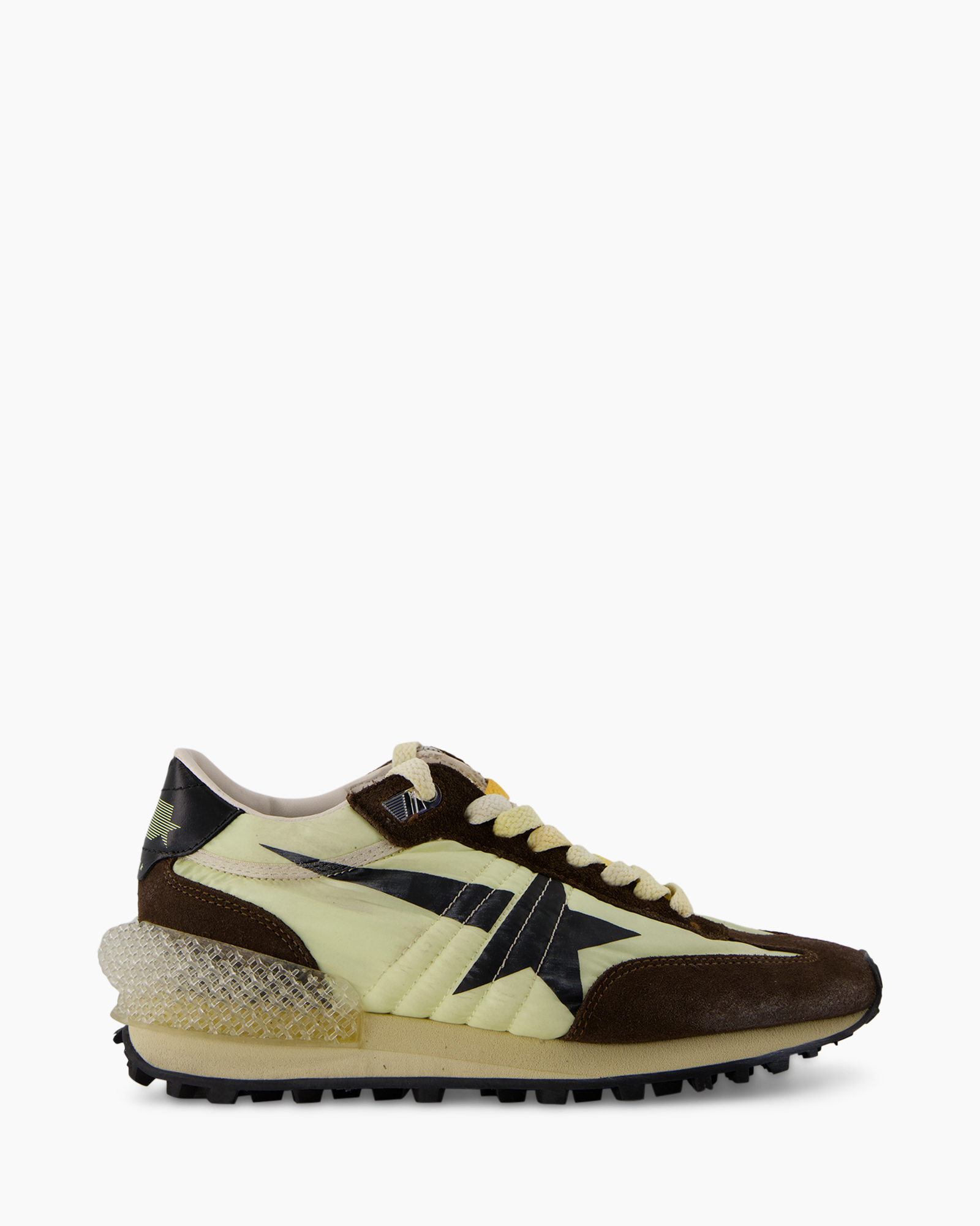 neaker, sportschoen, bruin, beige, gaaszool