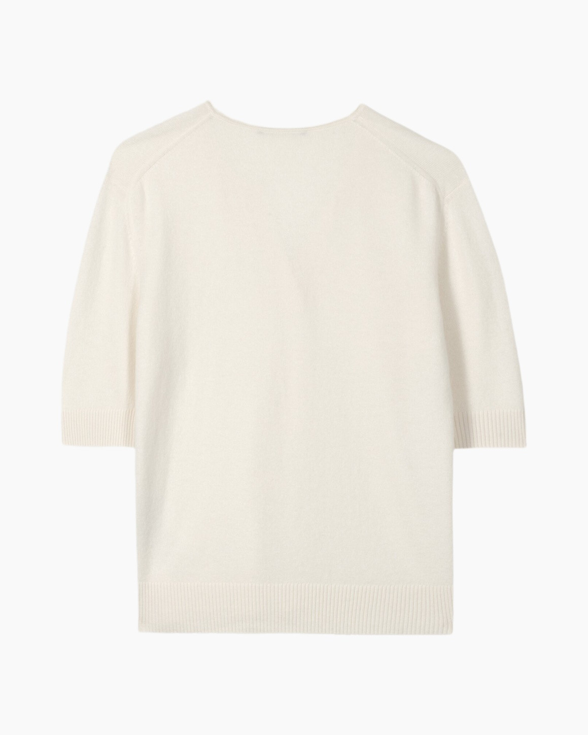 romig, trui, gebreid, lange mouwen, kraagloze (crew neck)