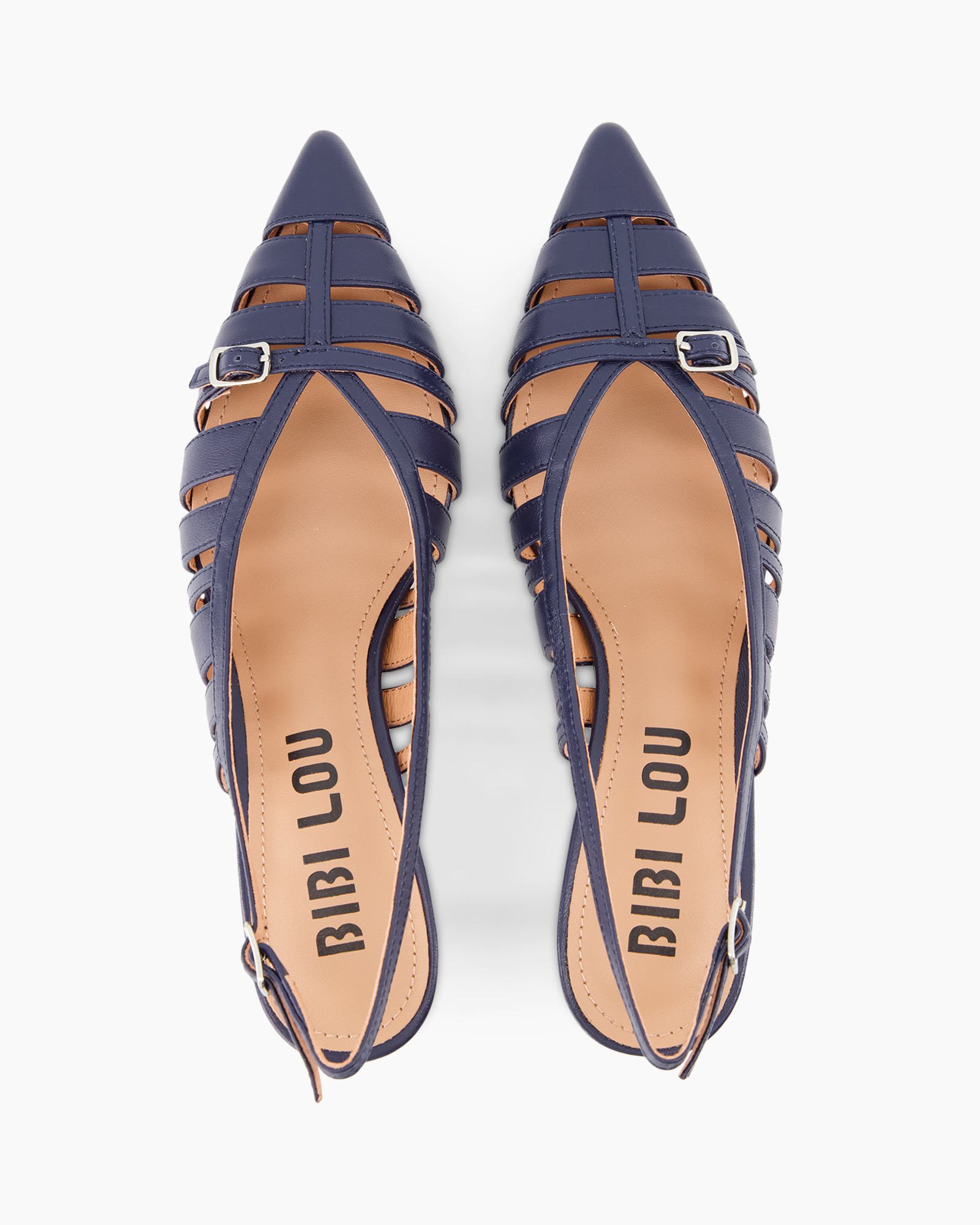 sandalen, blauw, bandjes, open teen, ballerina-achtig