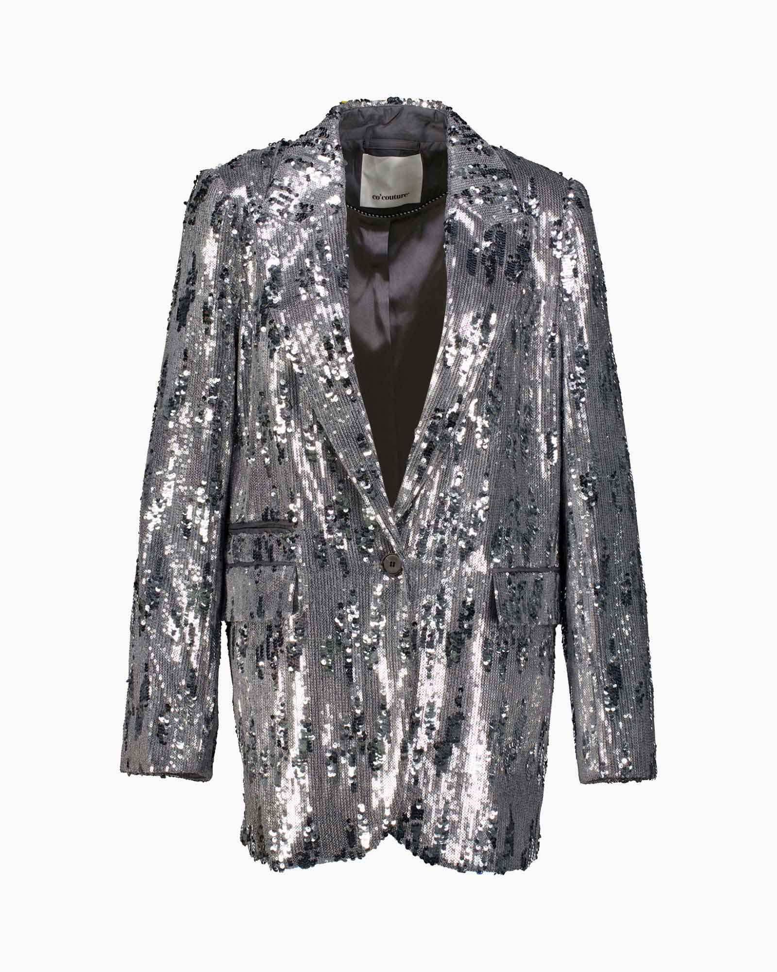 Blazer Clubcc Sequin Single Blazer Zilver