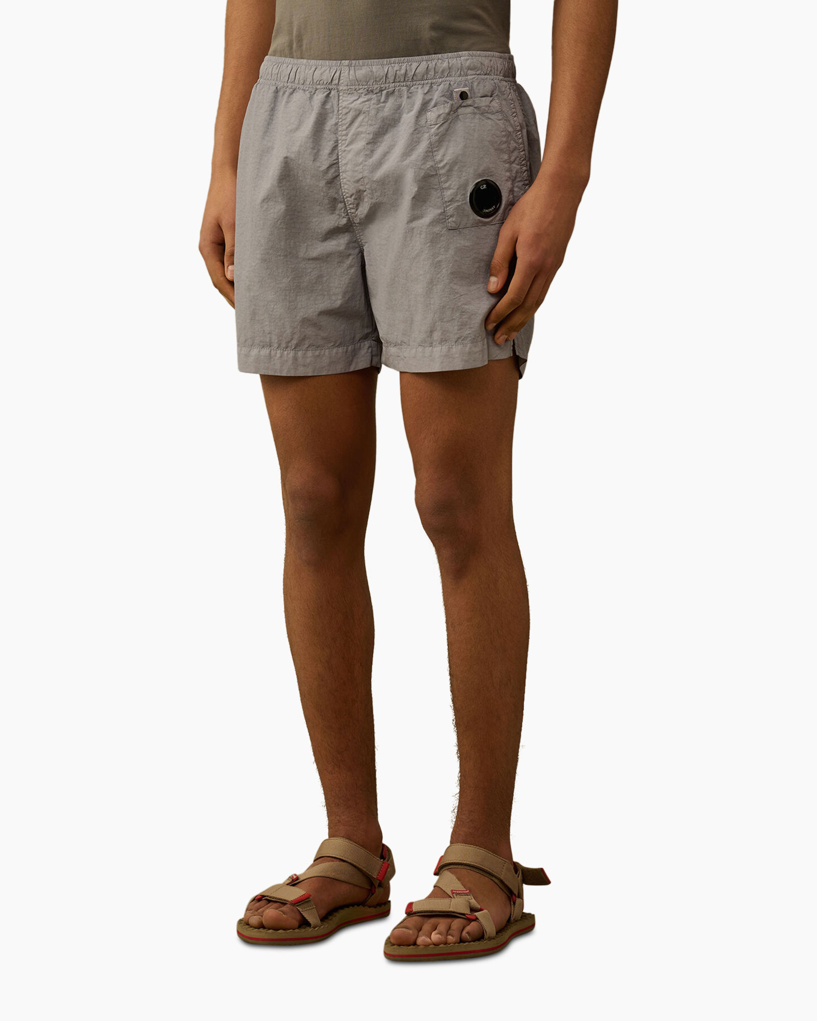 Korte Broek Lens Swim Shorts Licht Grijs