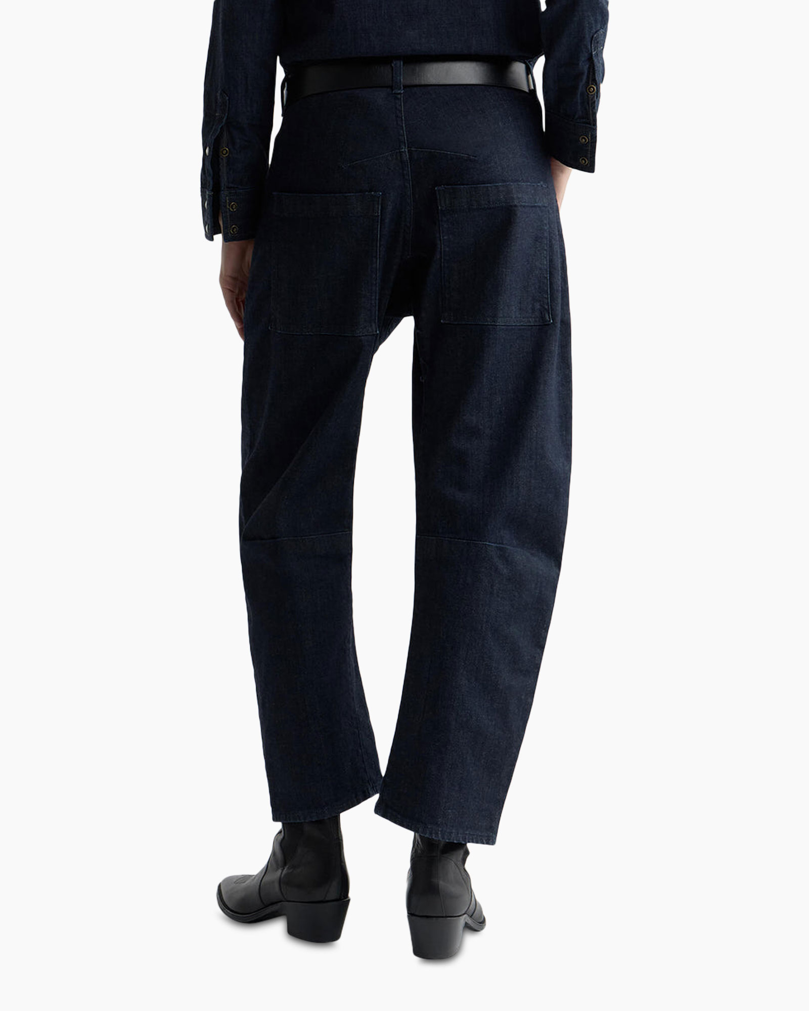 spijkerbroek, denim, broek, achterkant, zakken
