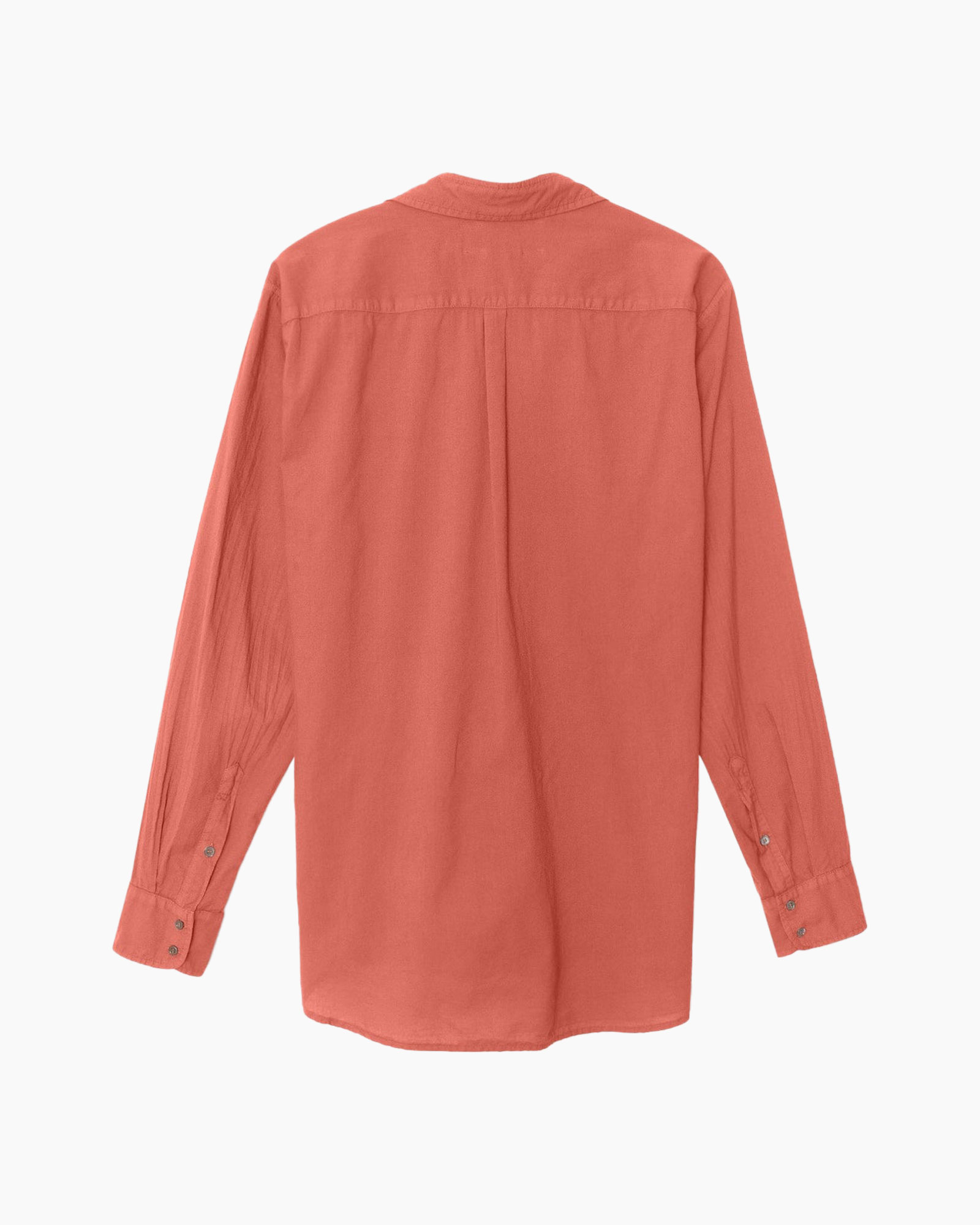 shirt, long sleeve, buttoned cuff, collared, plain