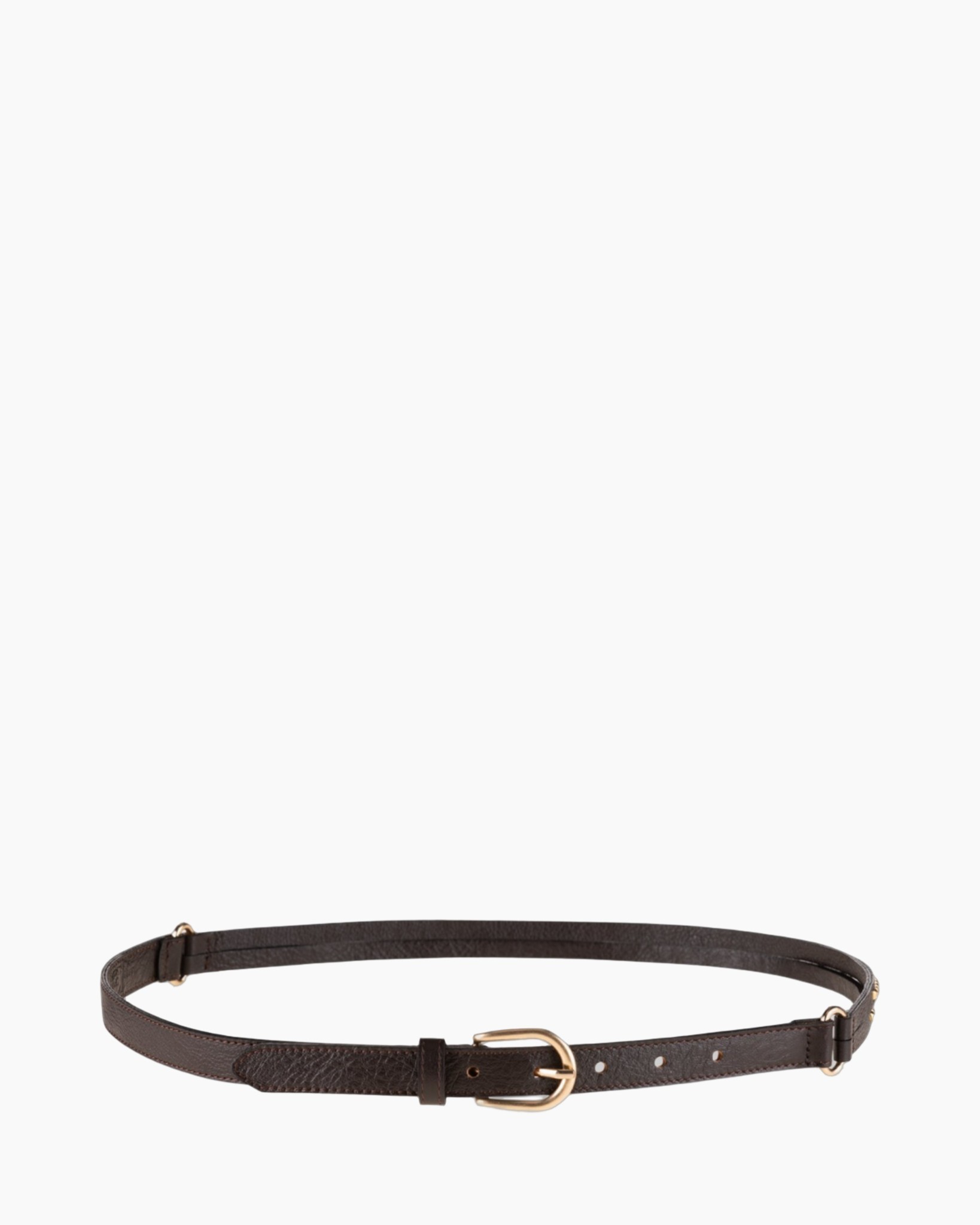 riem, leer, bruin, middelbreed, gesp