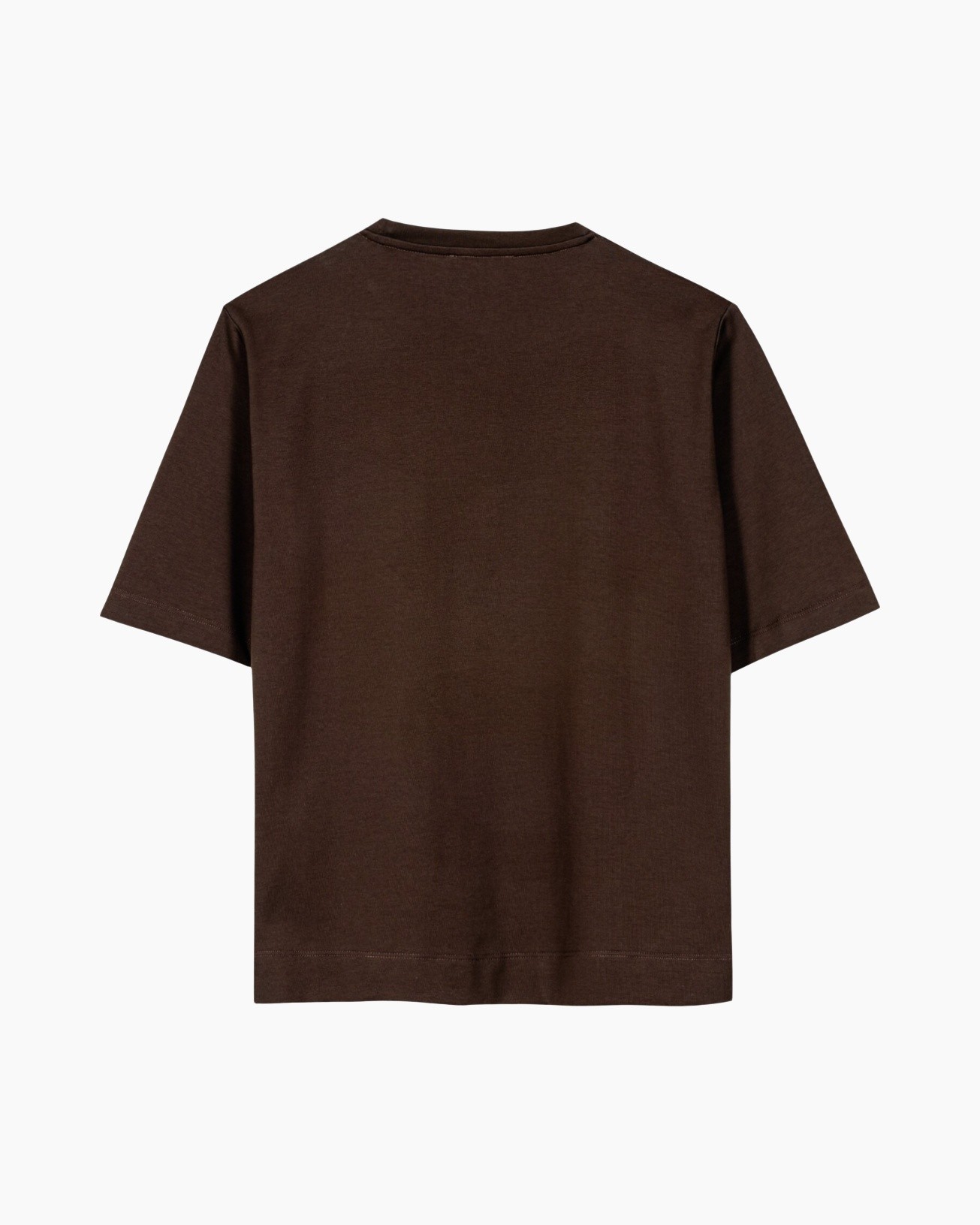 shirt, korte mouwen, bruin, katoen, basis