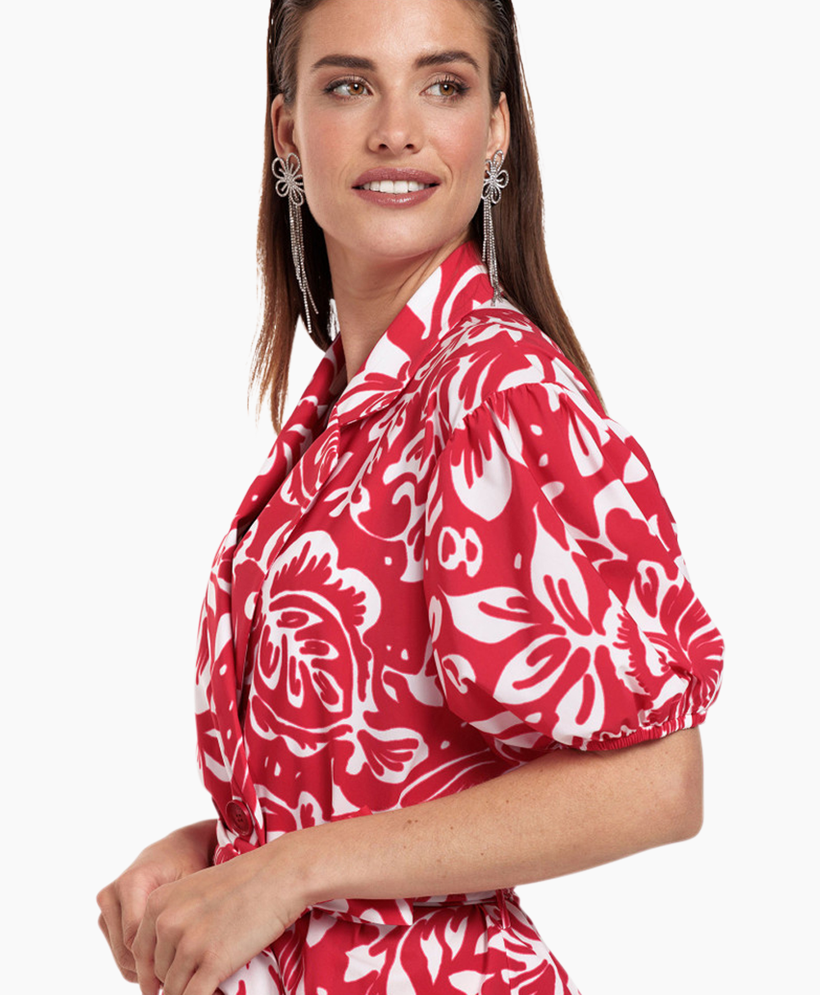 Blazer Elise Flower Blazer Rood