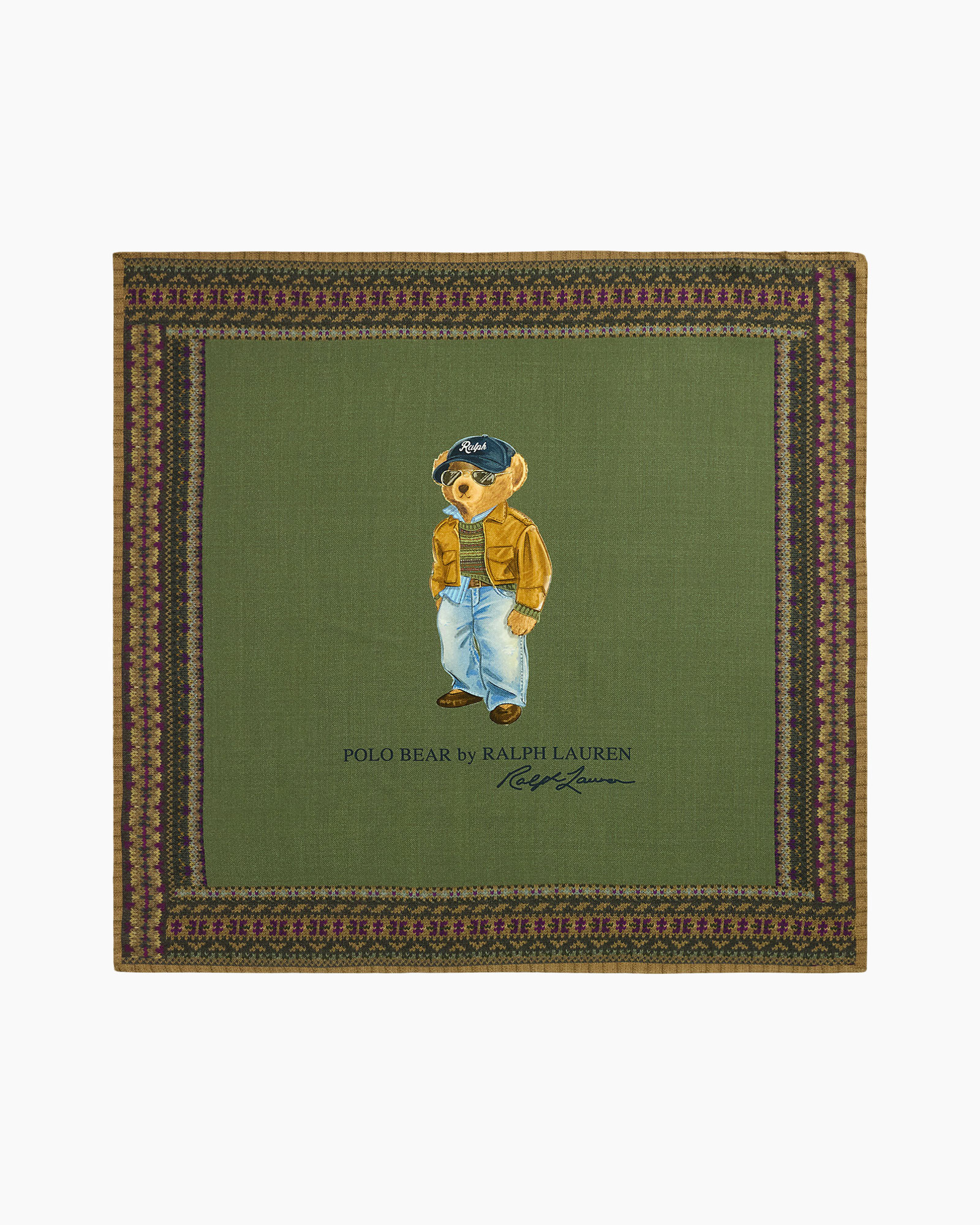 handdoek, sjaal, beer, Polo Ralph Lauren, groene rand