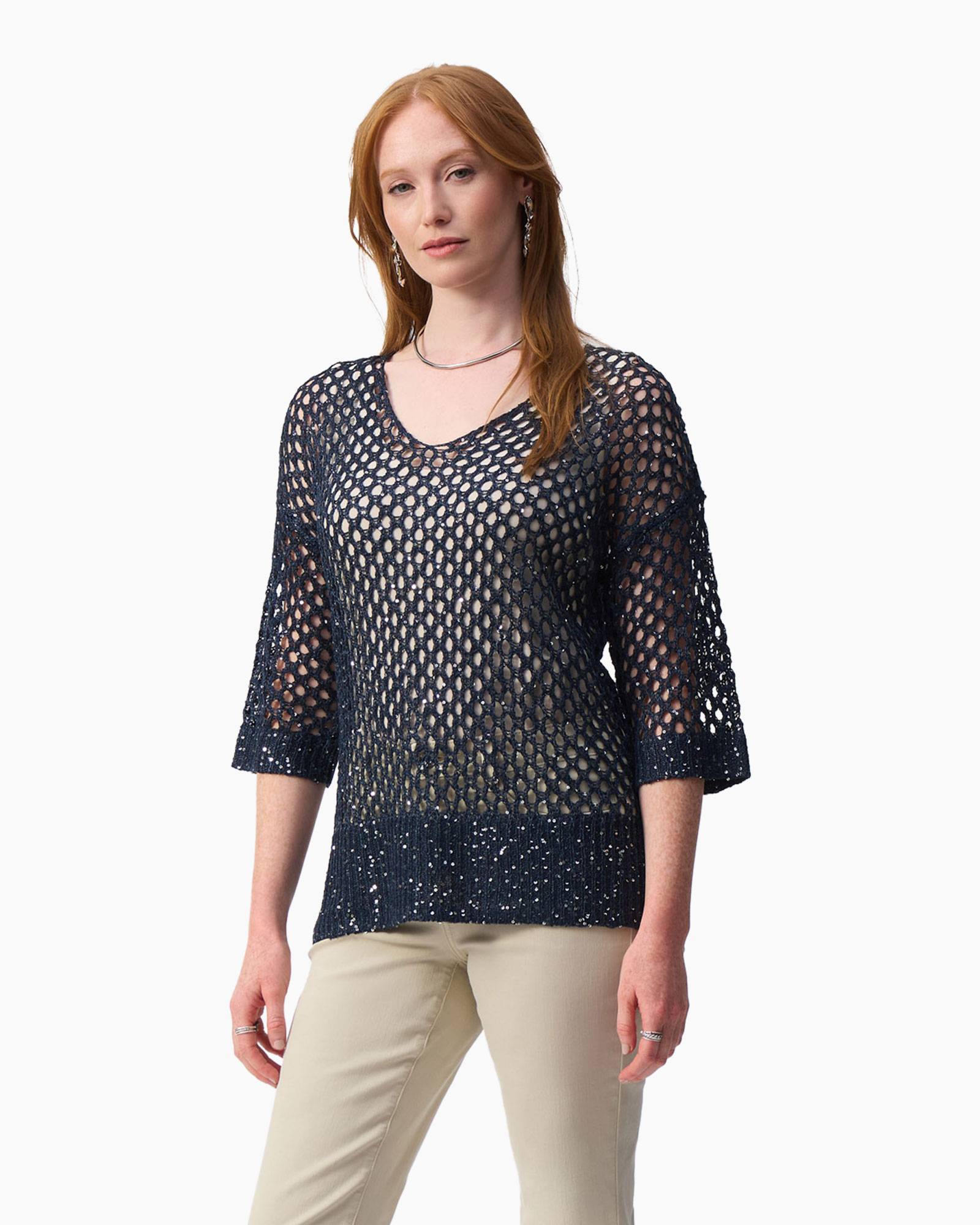 Top Pattern Donker Blauw