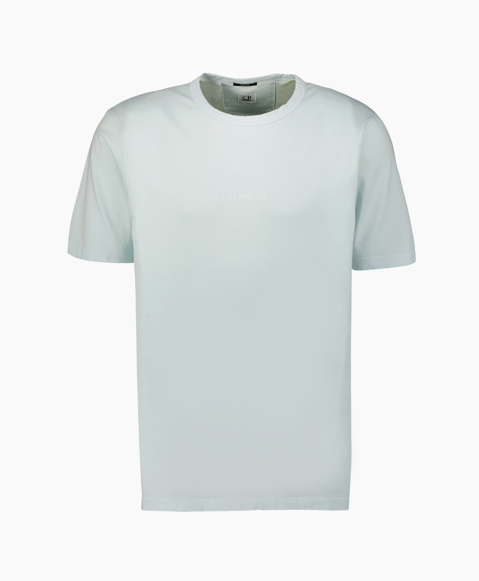 T-shirt Jersey Resist Dyed Logo Licht Blauw