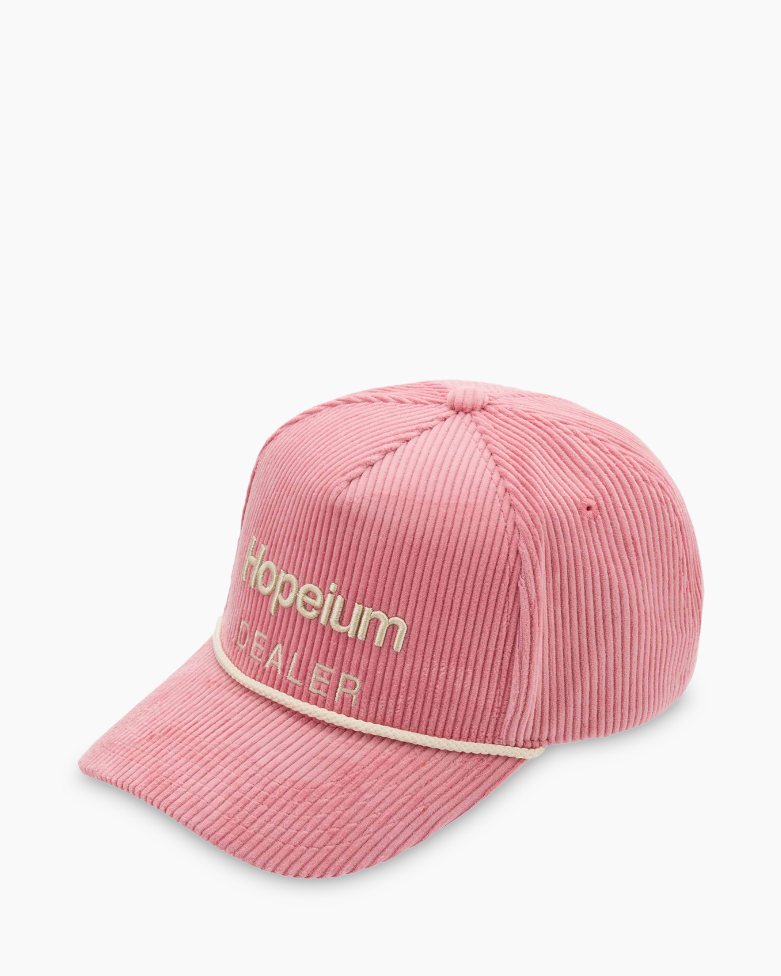 baseball cap, corduroy, pink, embroidery, logo?