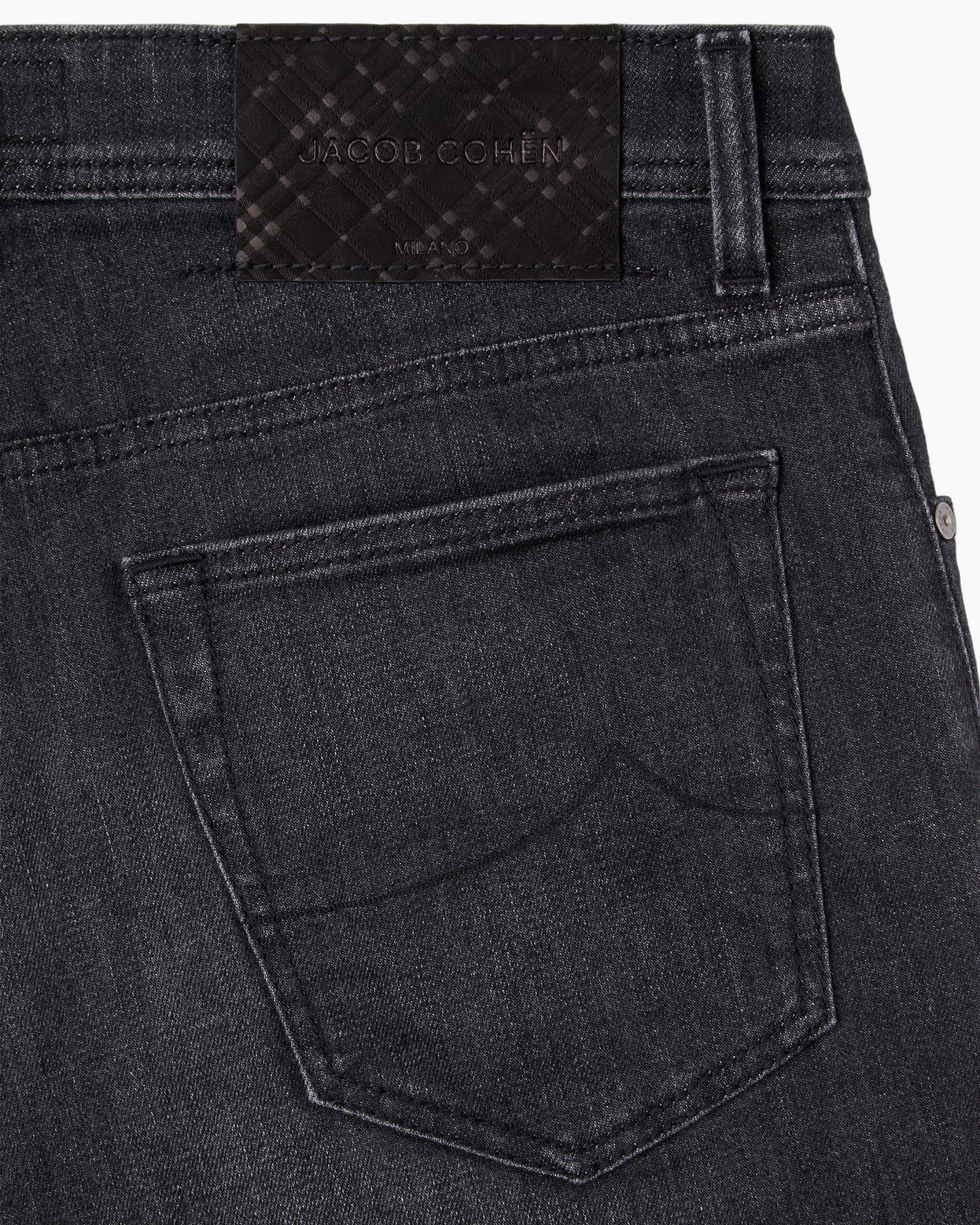 broek, denim, recht model, donkerwassen, broeken