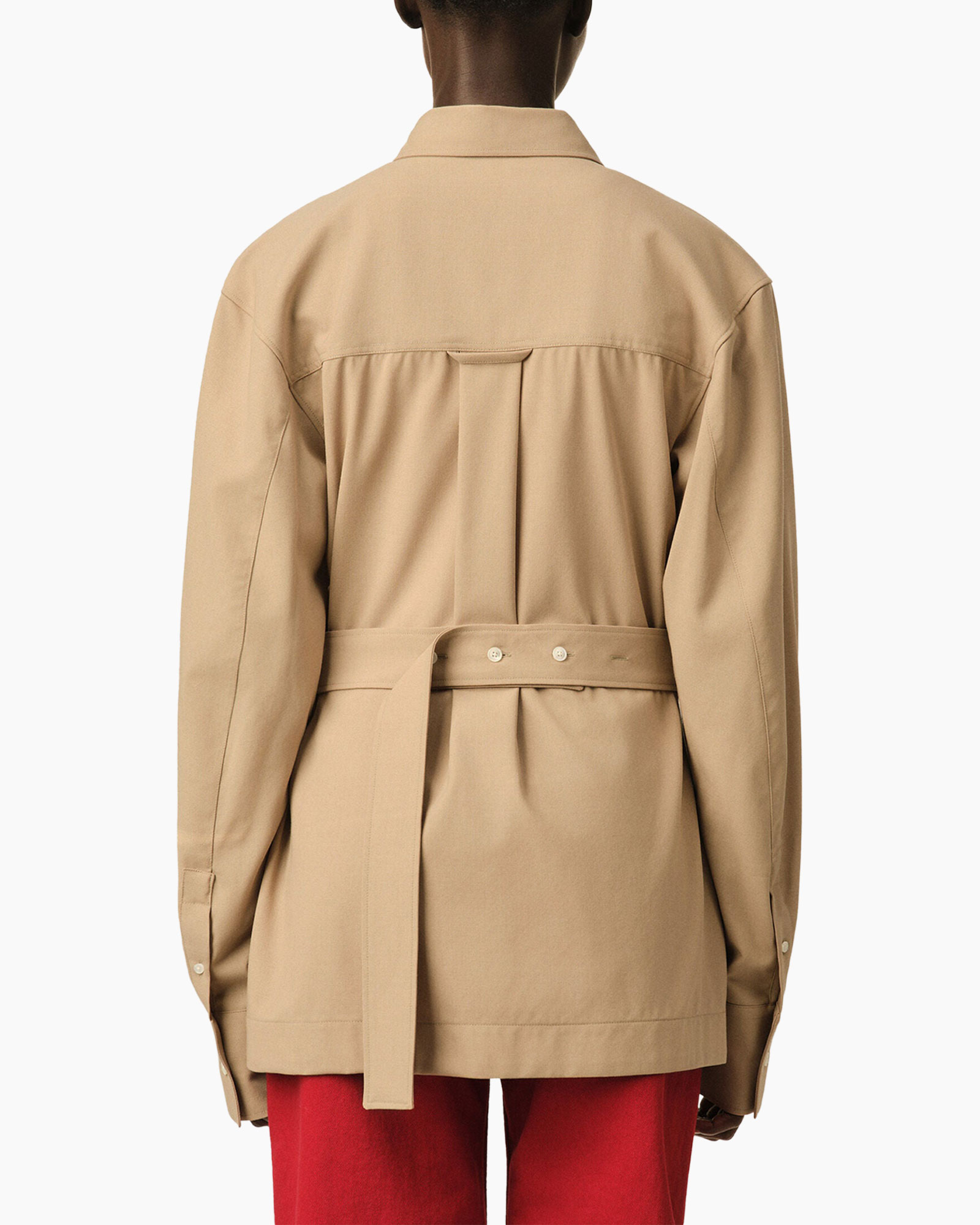 hemd, knopen-down, zakken, beige, geweven-riem