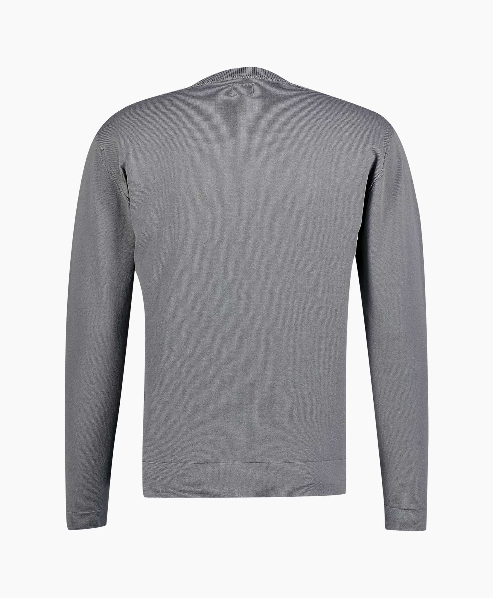 Pullover Cotton Crepe Crewneck Zonder Goggle Grijs