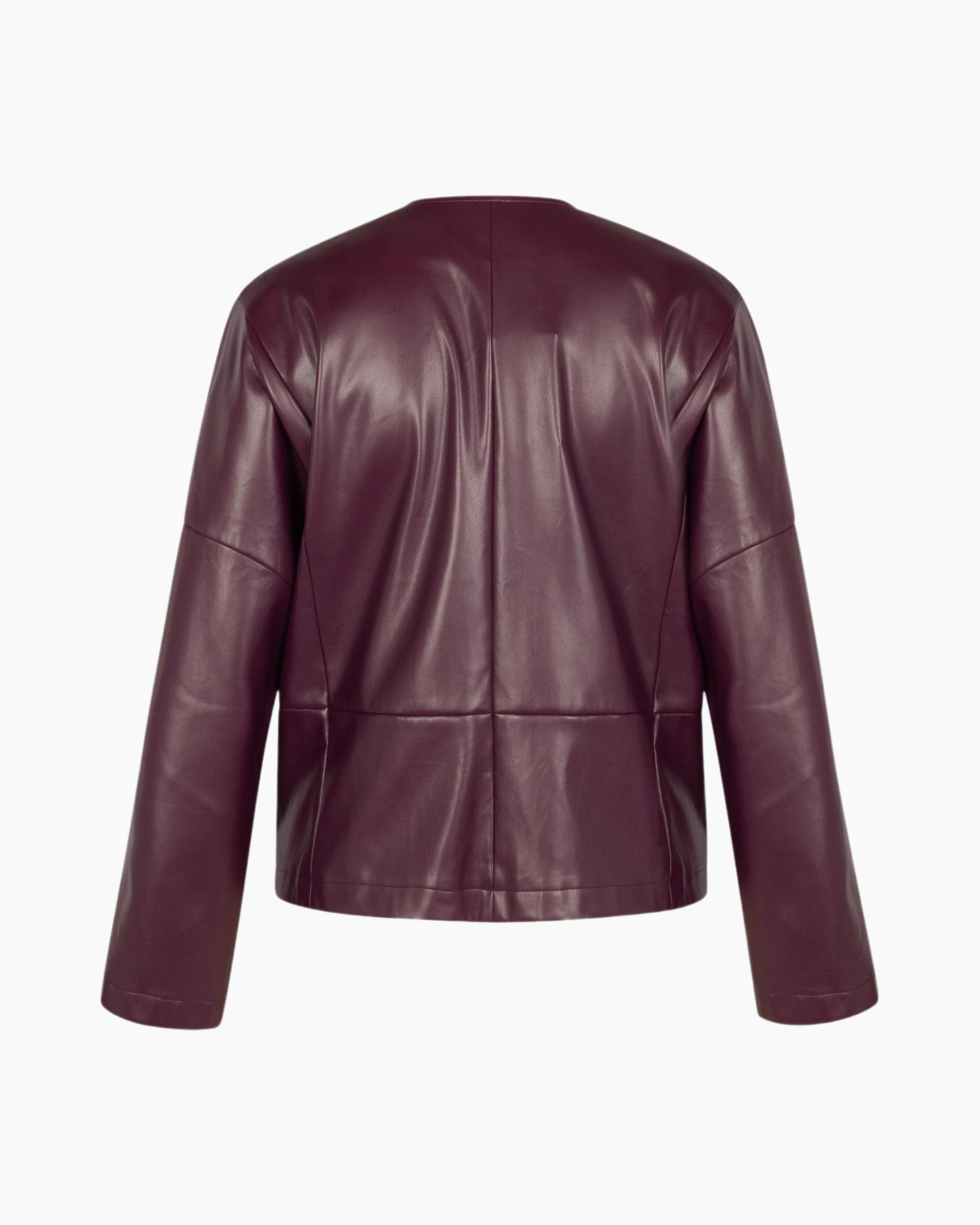 Jack Vero Faux Leather Jacket Paars