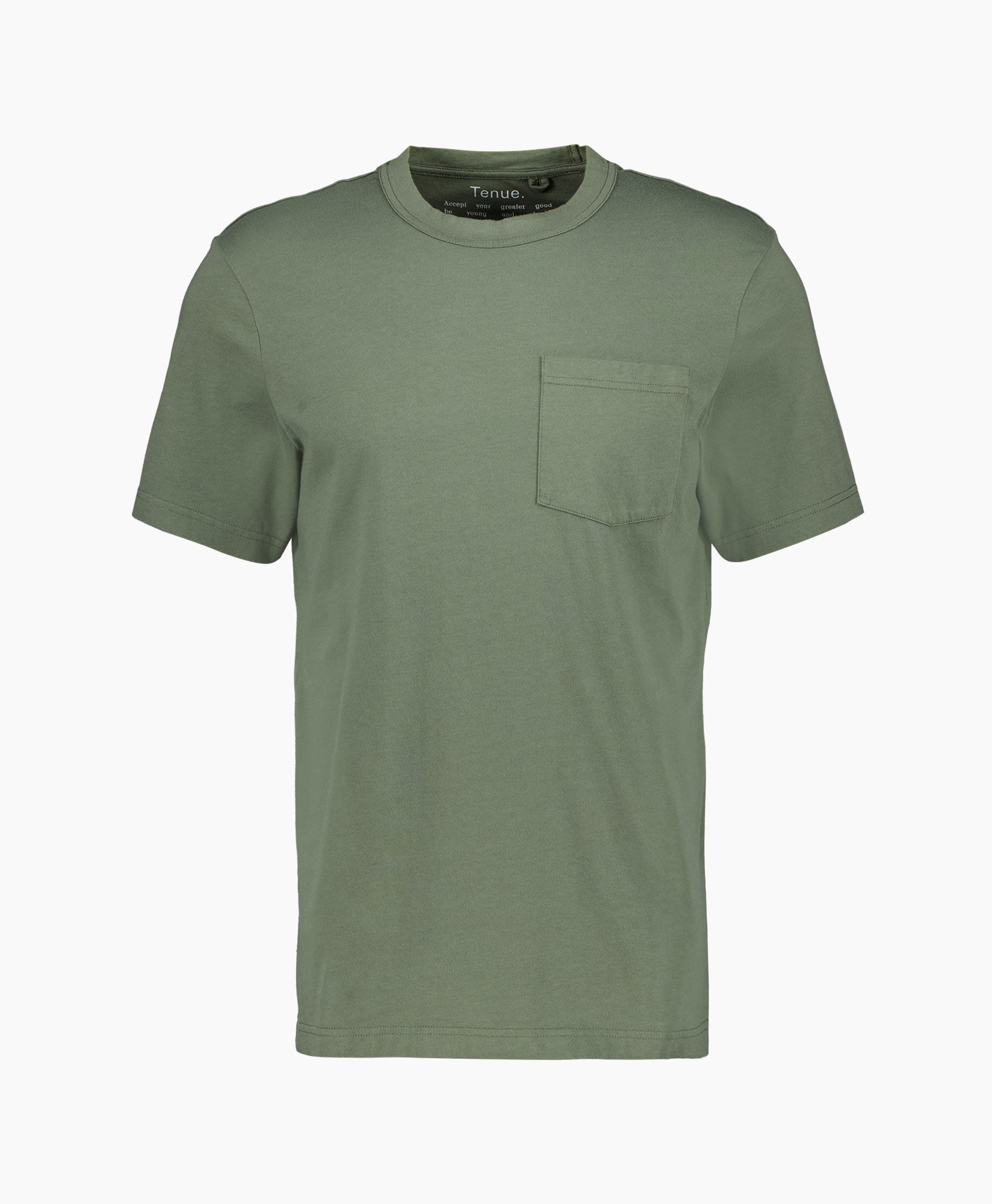 Tenue. T-shirt Korte Mouw John Pocket Tee Groen