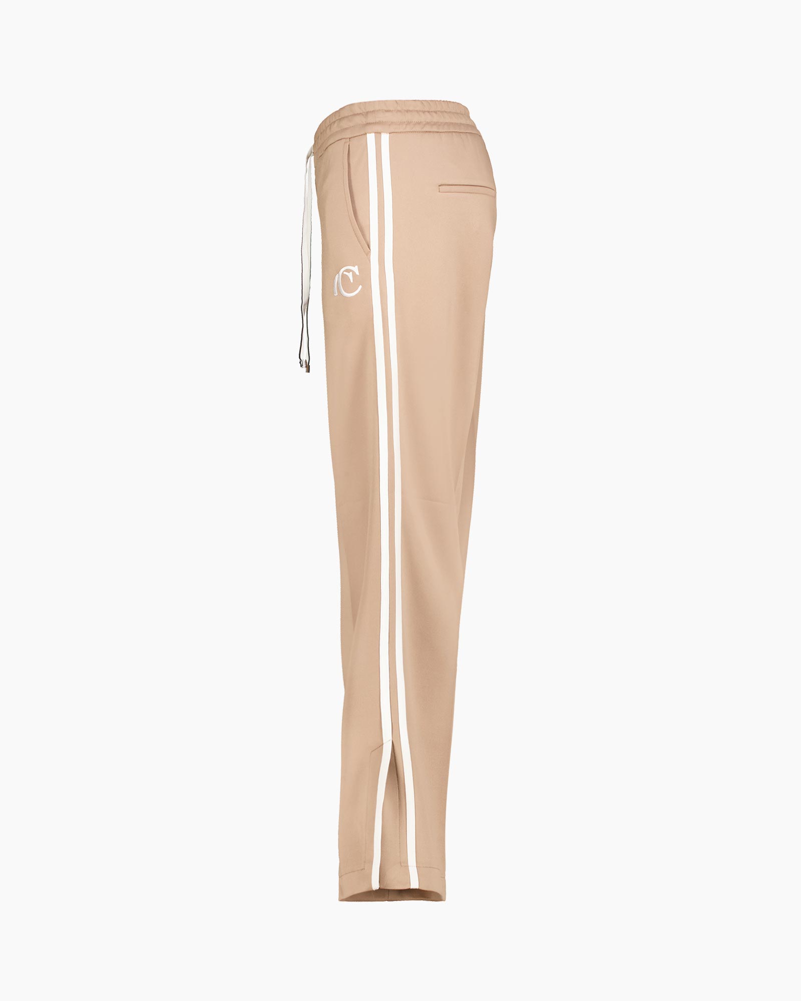Pantalon Avril Slit Galon Licht Bruin