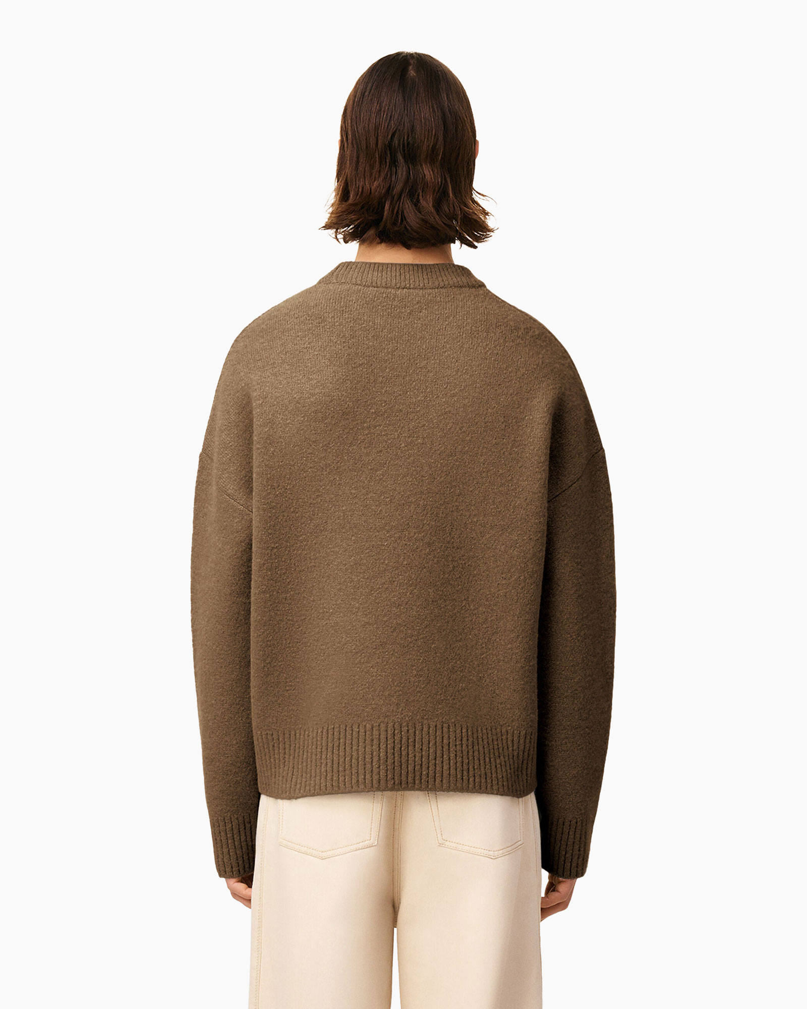 AMI Paris Pullover Adc Uks836 Nuage Bruin