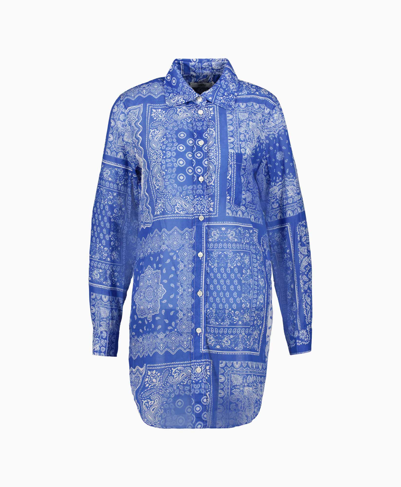 0039 Italy Blouse Taya212344 Blauw dessin