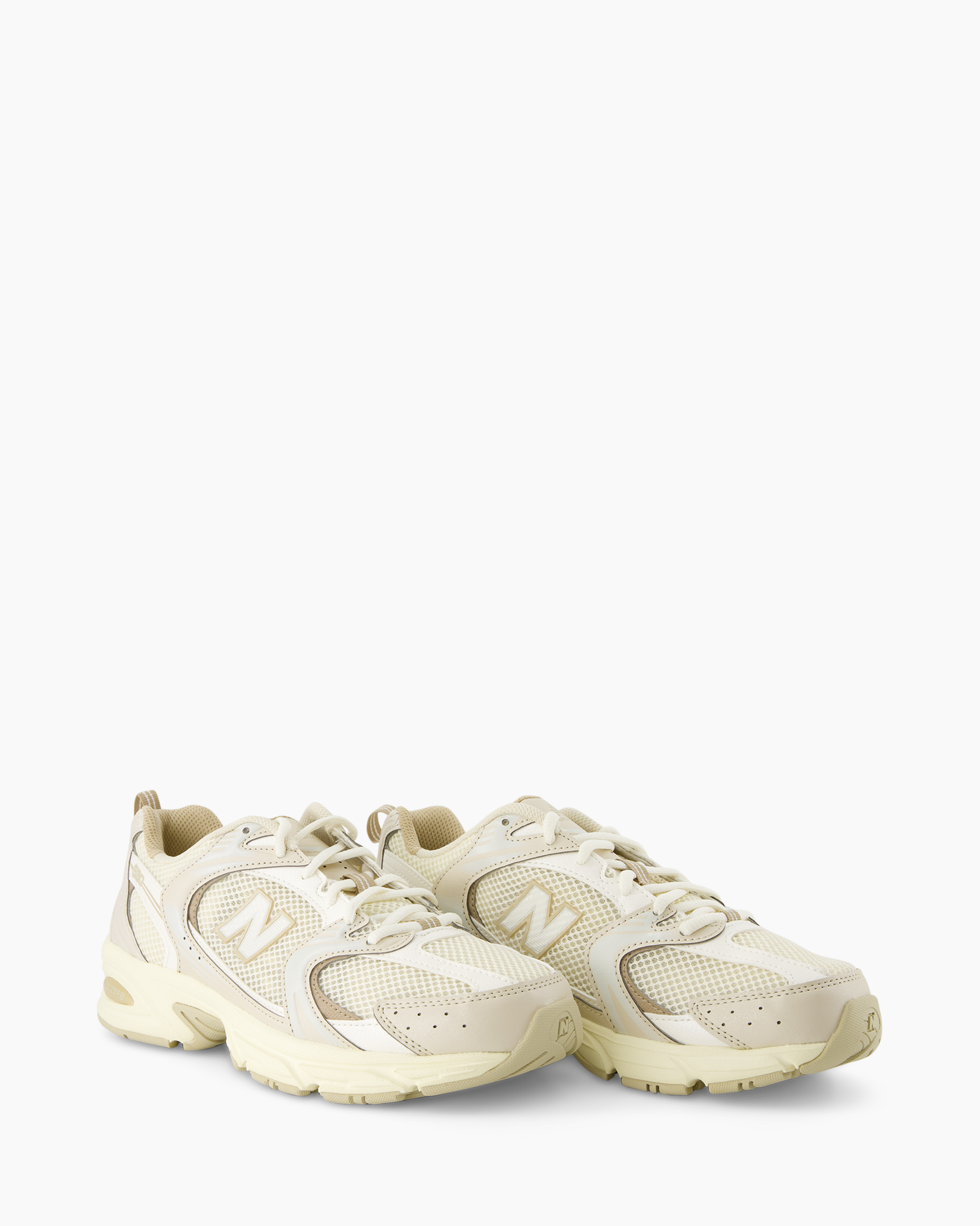 sneakers, mesh, crème, chunky, schoenen