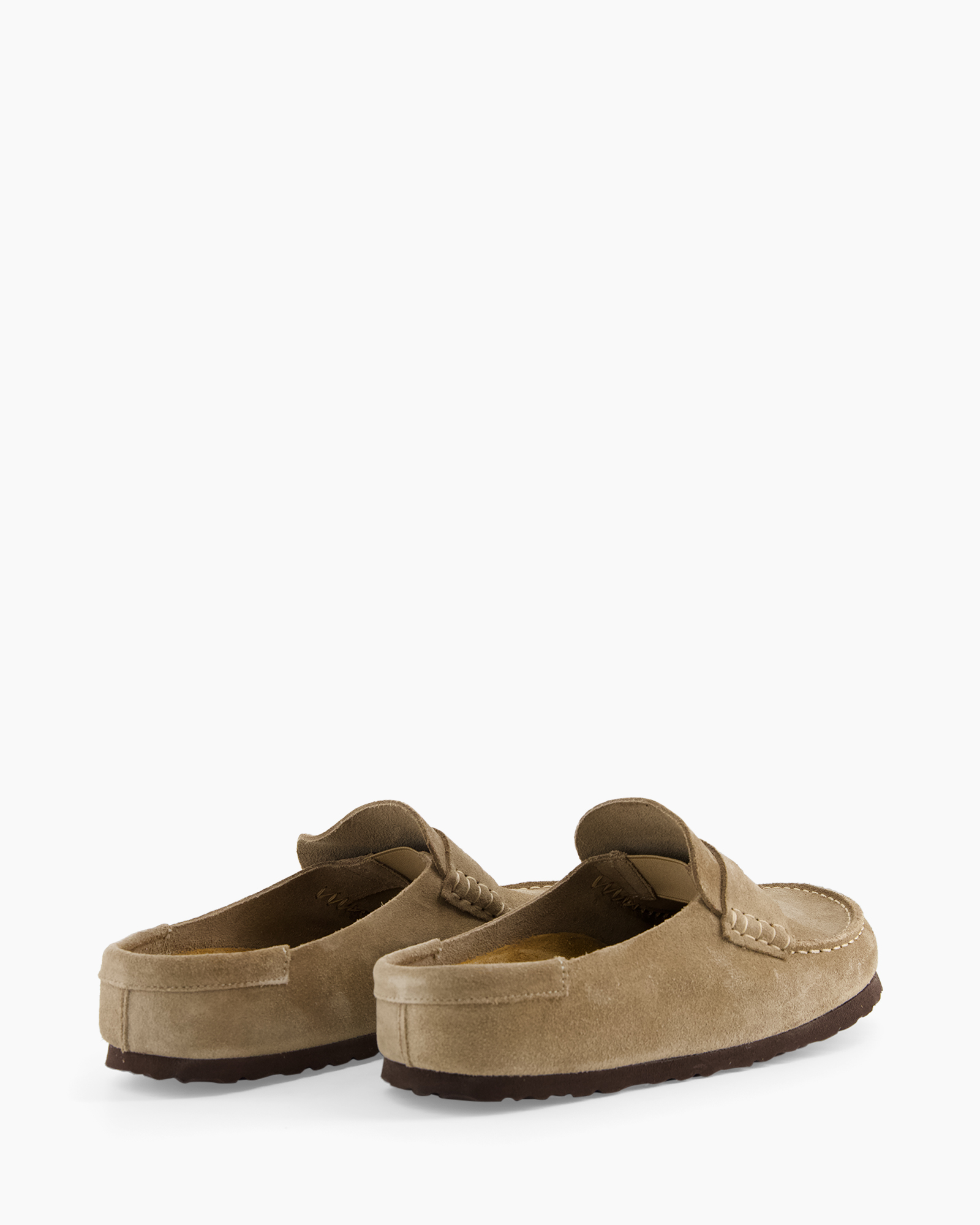 pantoffels, mokassins, beige, suede, slip-on