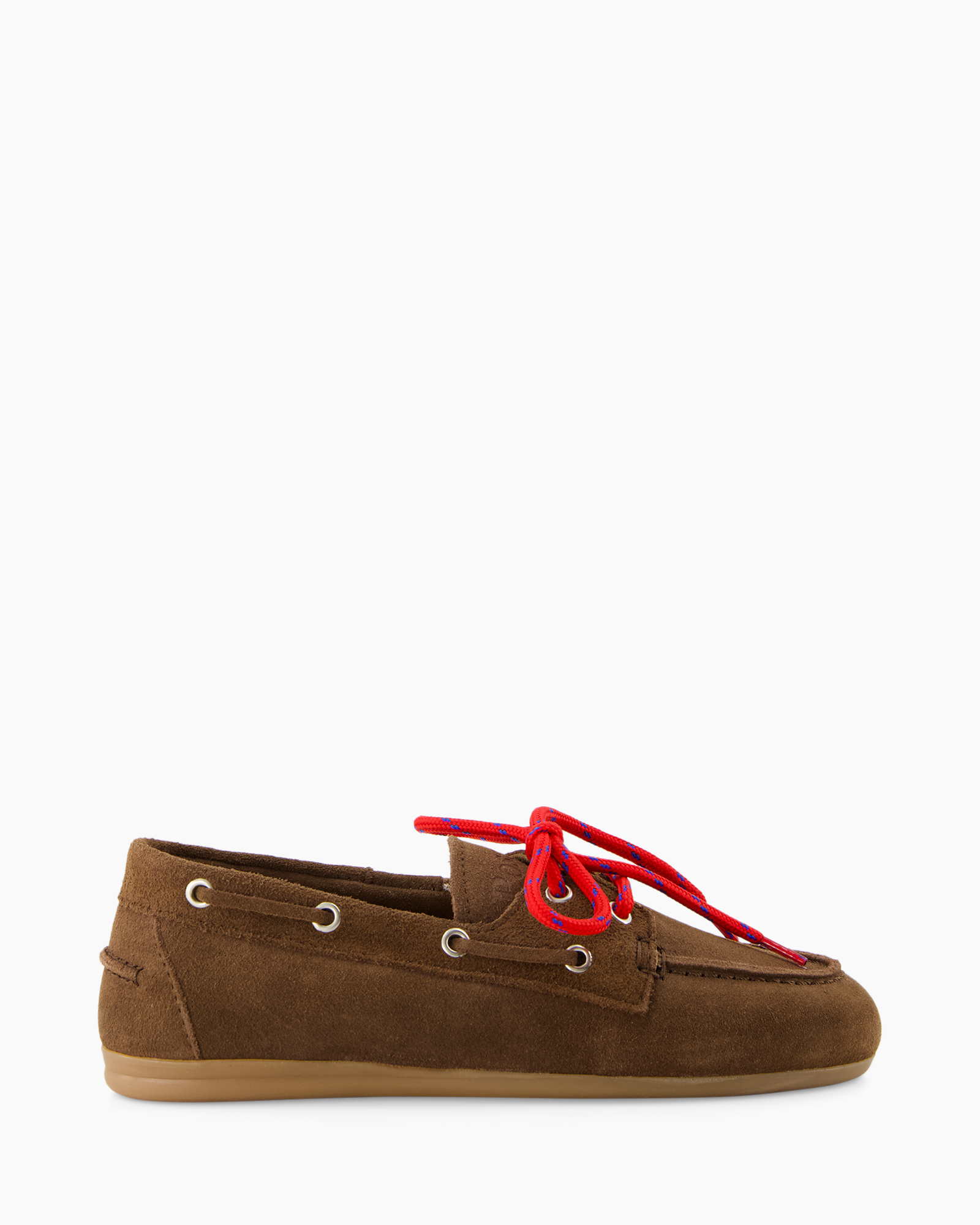 bootsschoenen, suede, bruin, veters, rubberen-zool