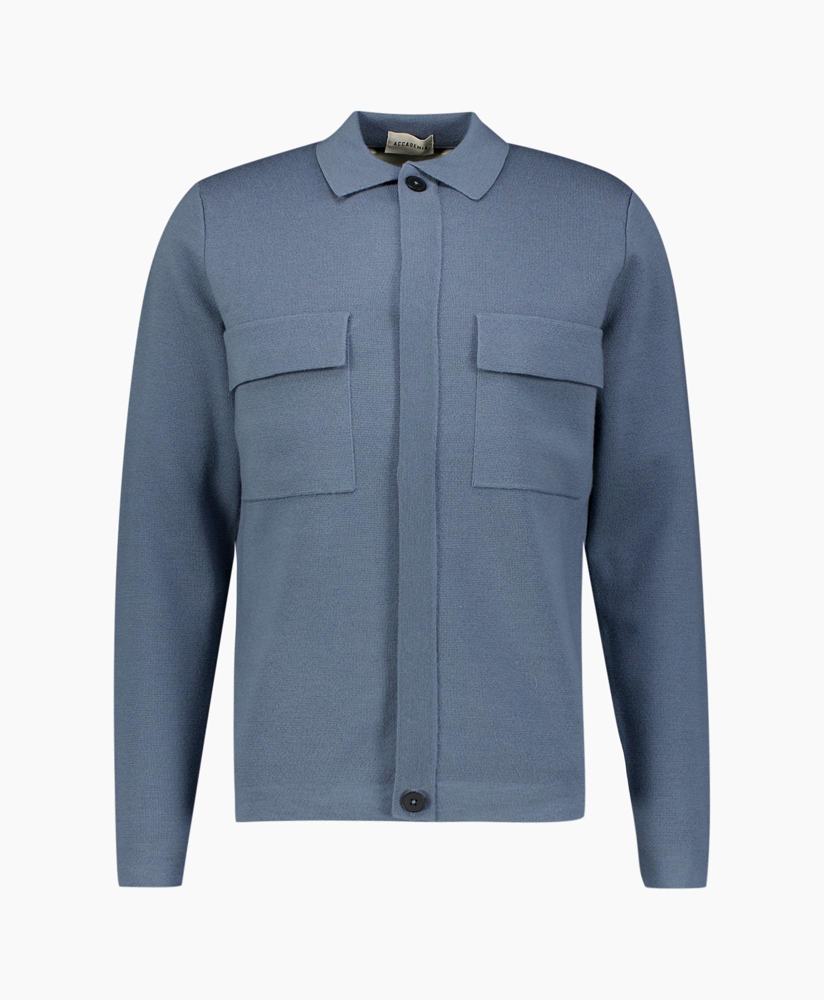 Vest Button Up midden blauw