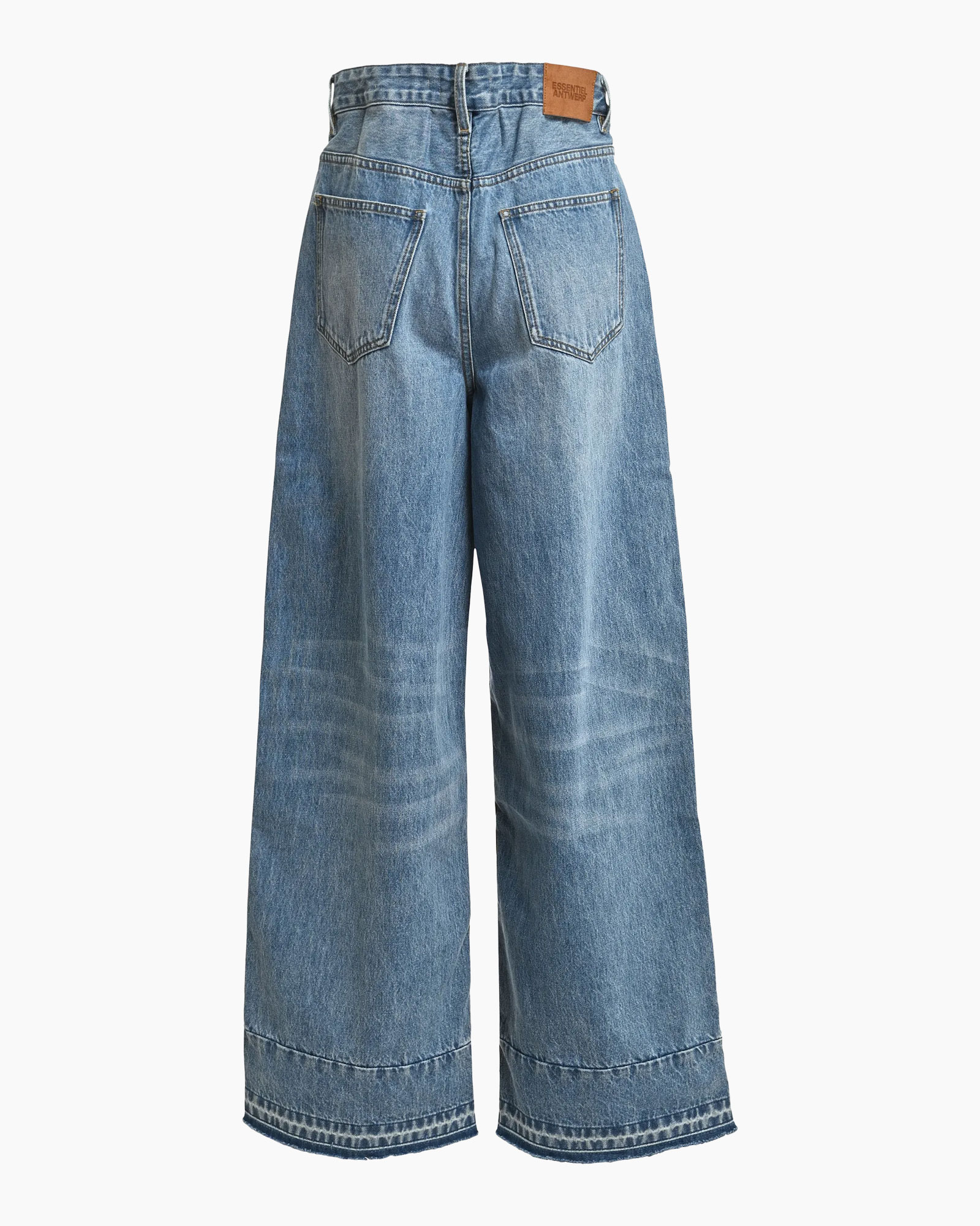 jeans, denim, wijdeman, achterzakken, licht gewassen