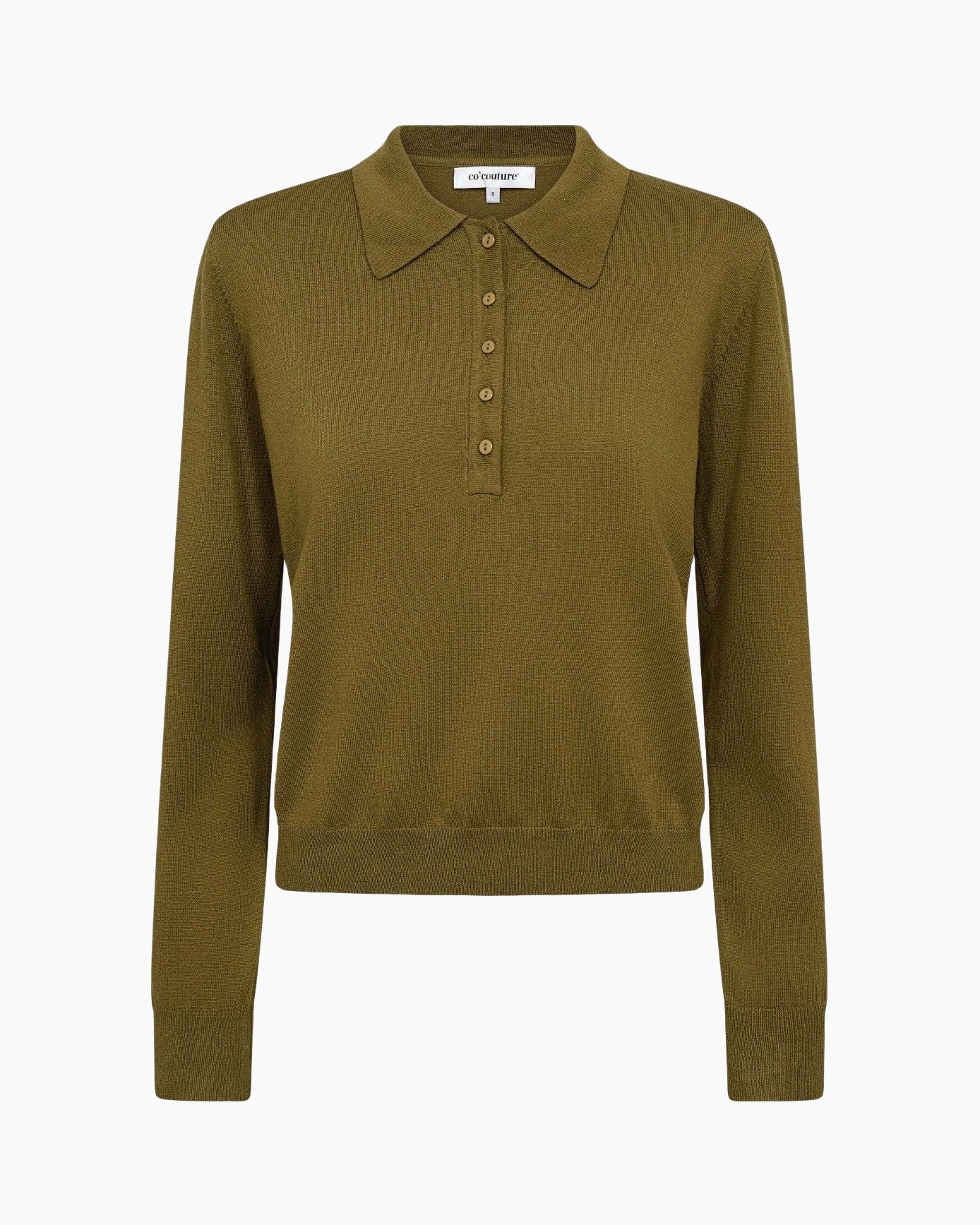 Trui Cory Padded Polo Knit Groen