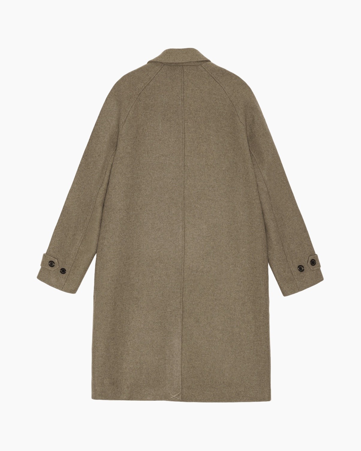 jas, knopen, lang, beige, kraag