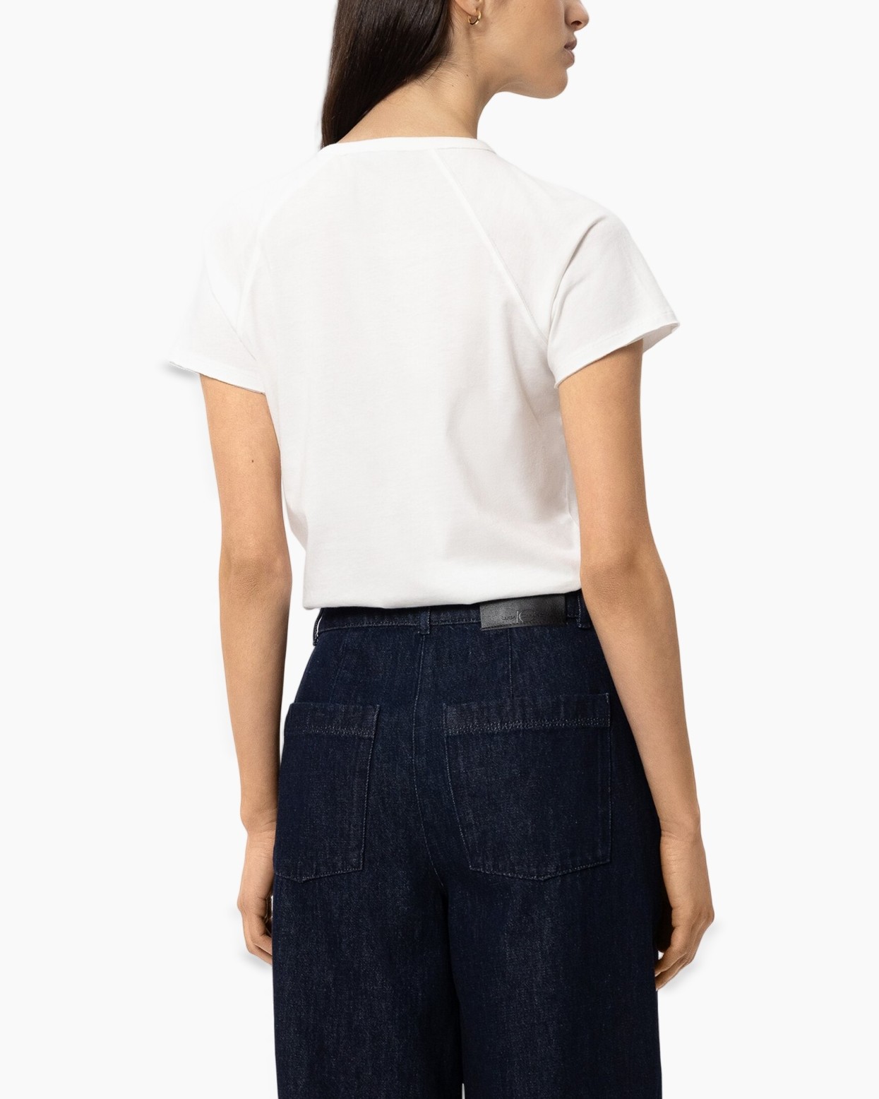 t-shirt, korte mouwen, wit, versieringen, jeans