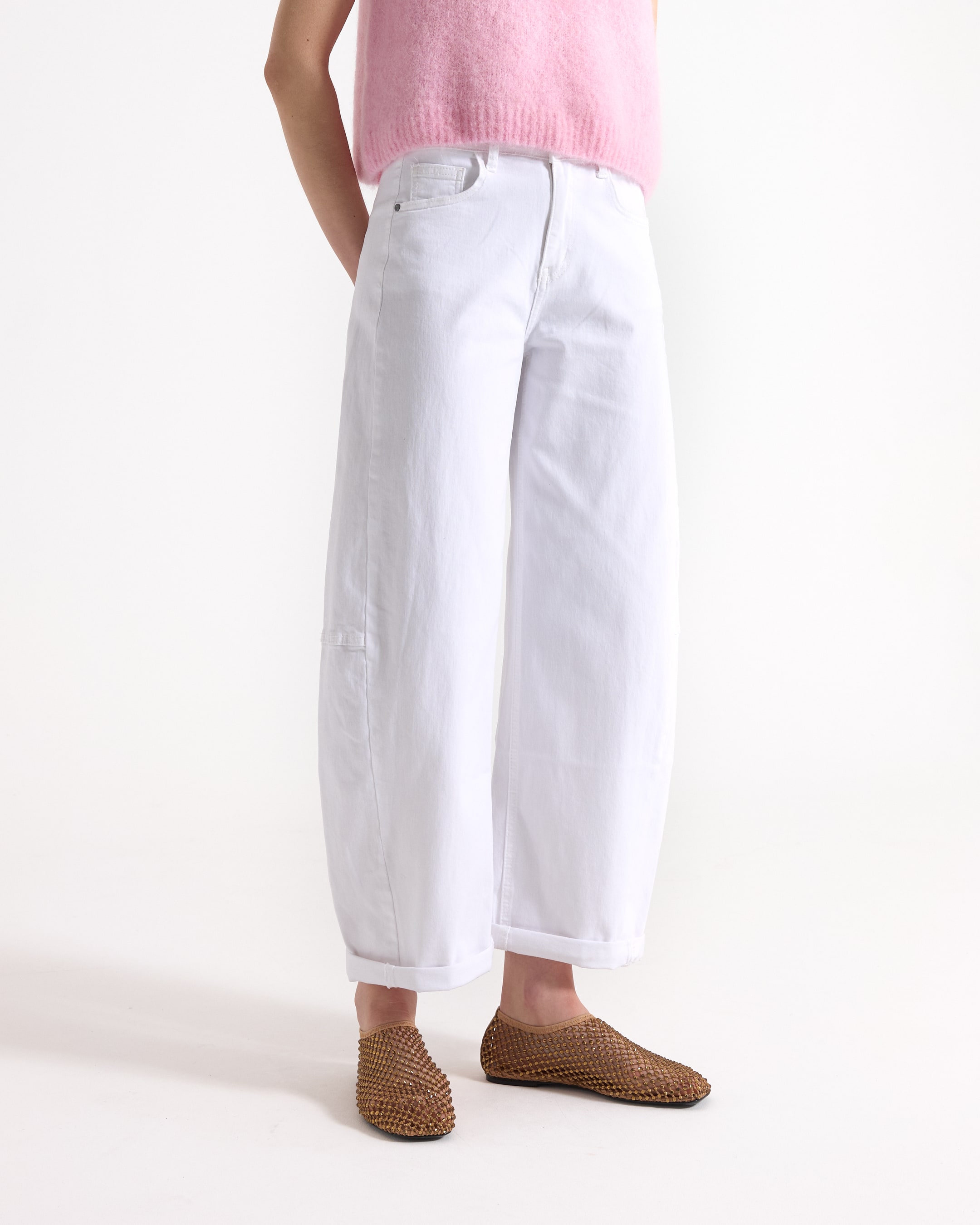 pink sweater, knit vest, sleeveless, fluffy texture, light pink