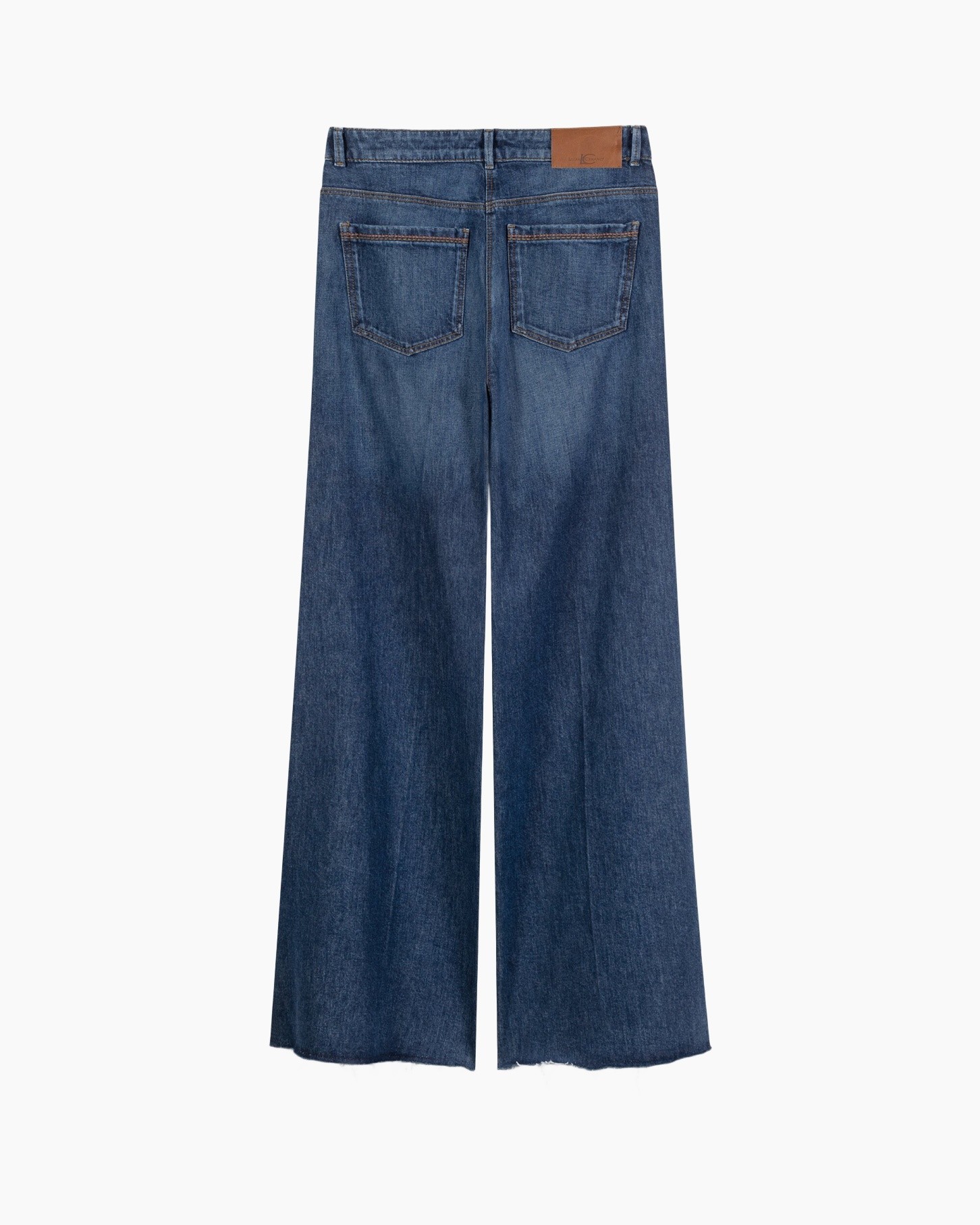 denim, jeans, wijdedel, achterzetten, blauw