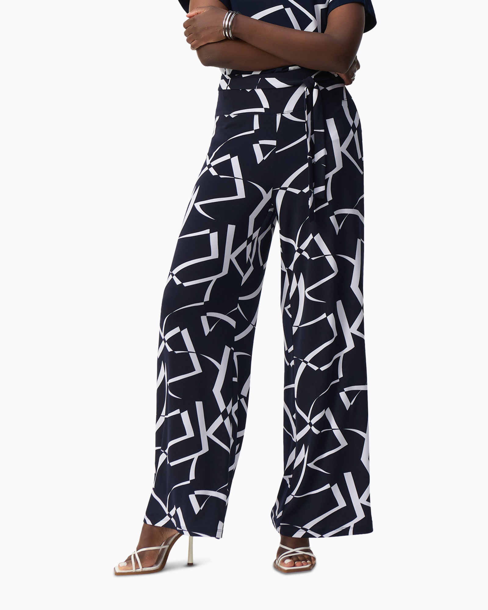 Pantalon Print Donker Blauw