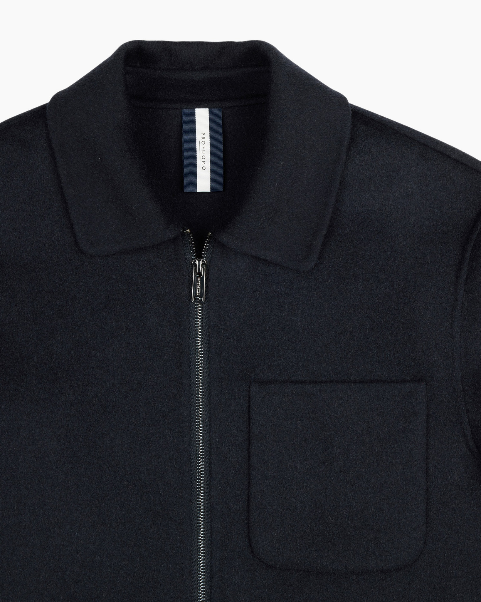 Jasje  Wool Zipper Nav Donker Blauw