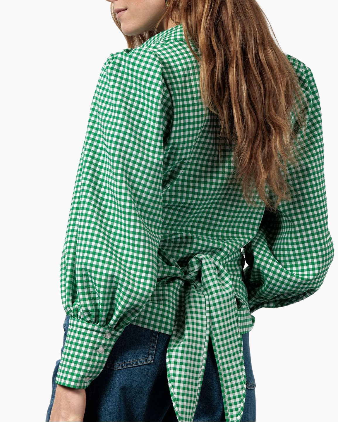 Blouse Femke Check Blouse Groen