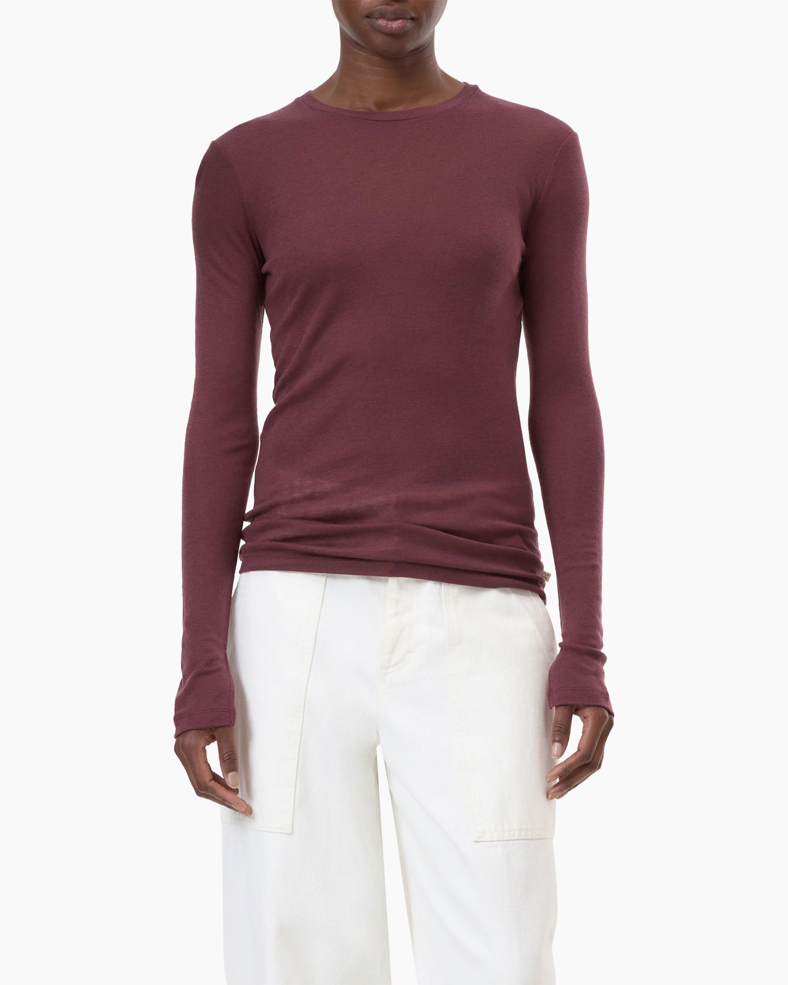 Top & T-shirt Longsleeve Bordeaux