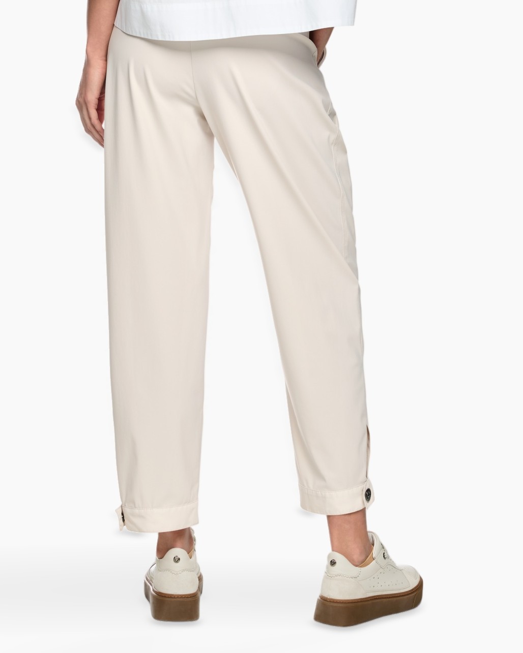 broeken, beige, casual, omgeslagen, plat-schoenen