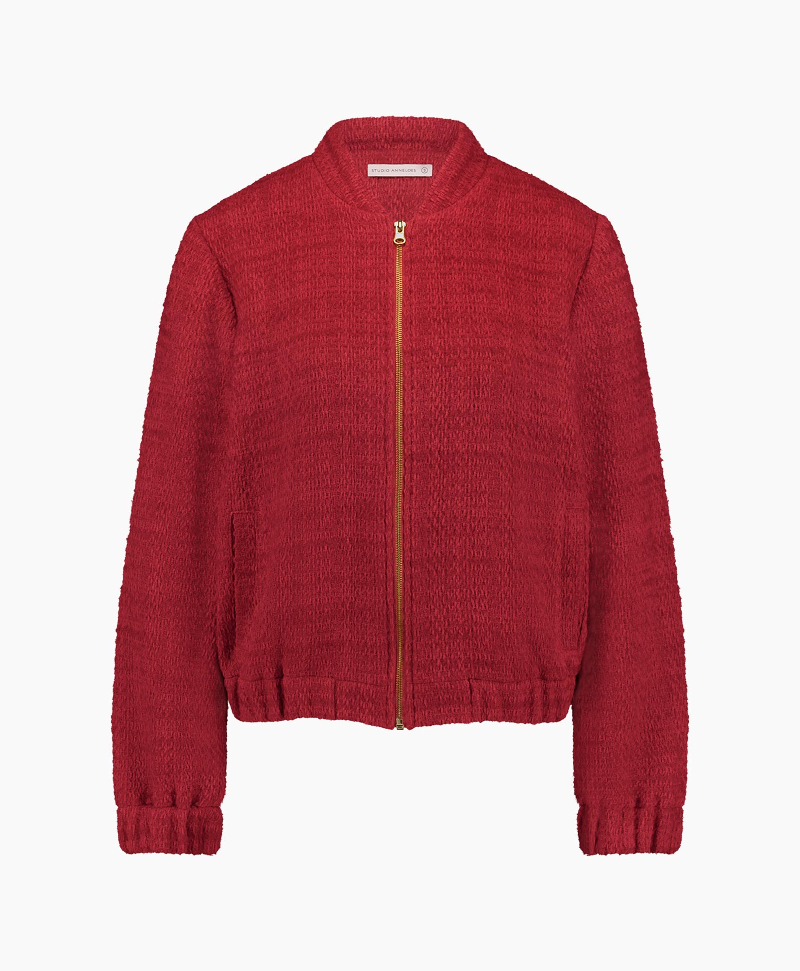 Jack Jax Tweed Bomber Jacket Rood