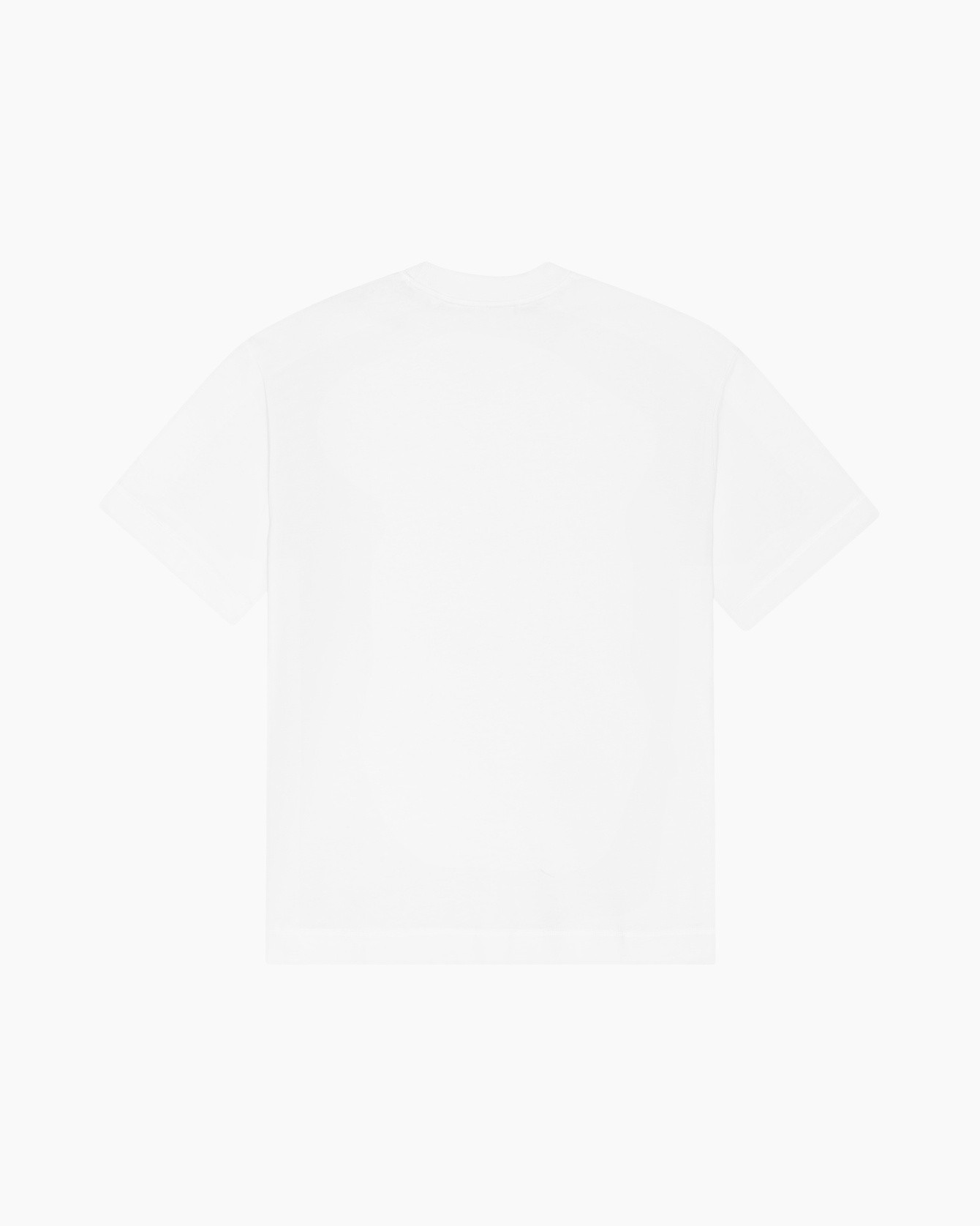 t-shirt, wit, kraagloze, kort-sleeve, effen