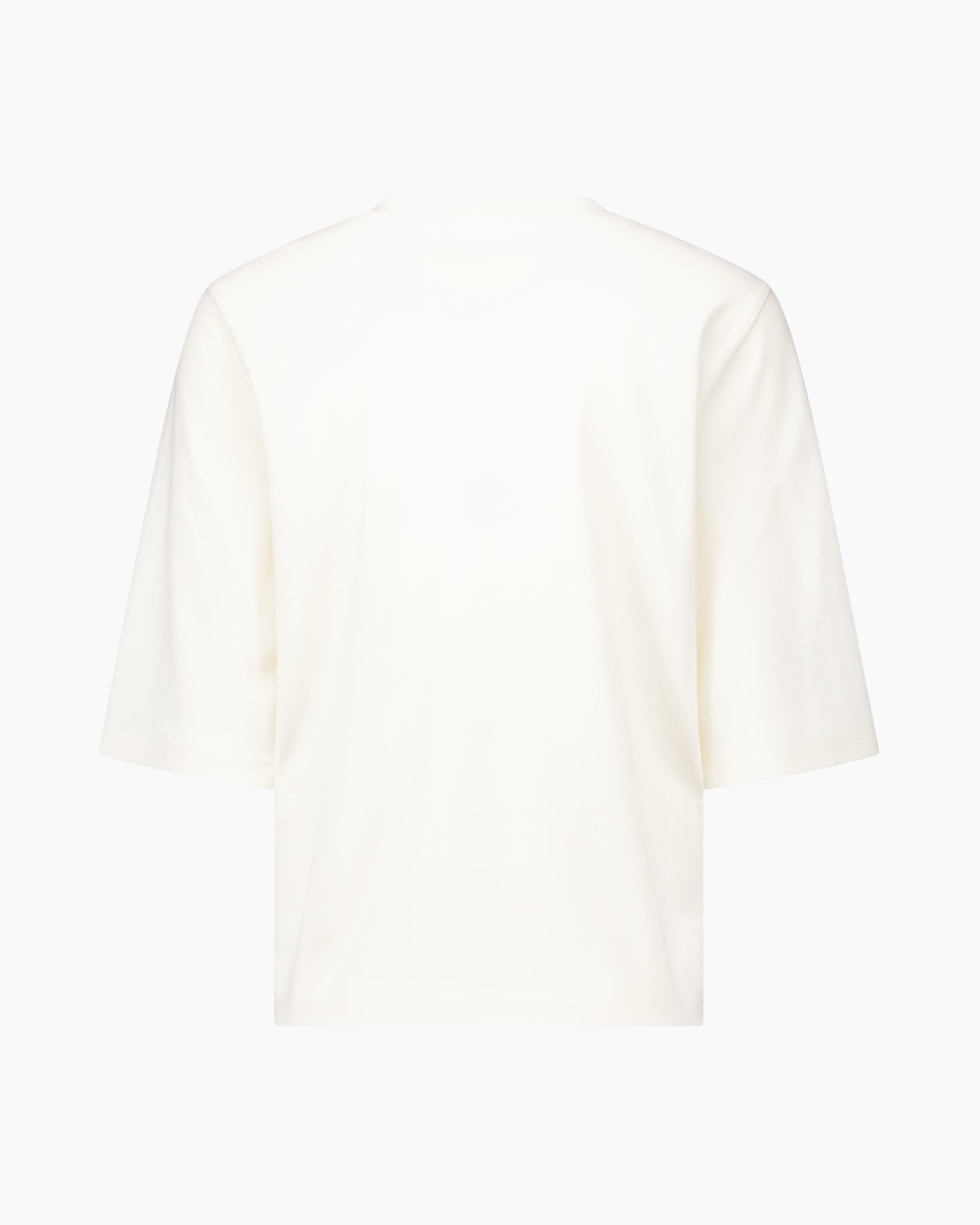 top, t-shirt, korte mouwen, rond hals, wit