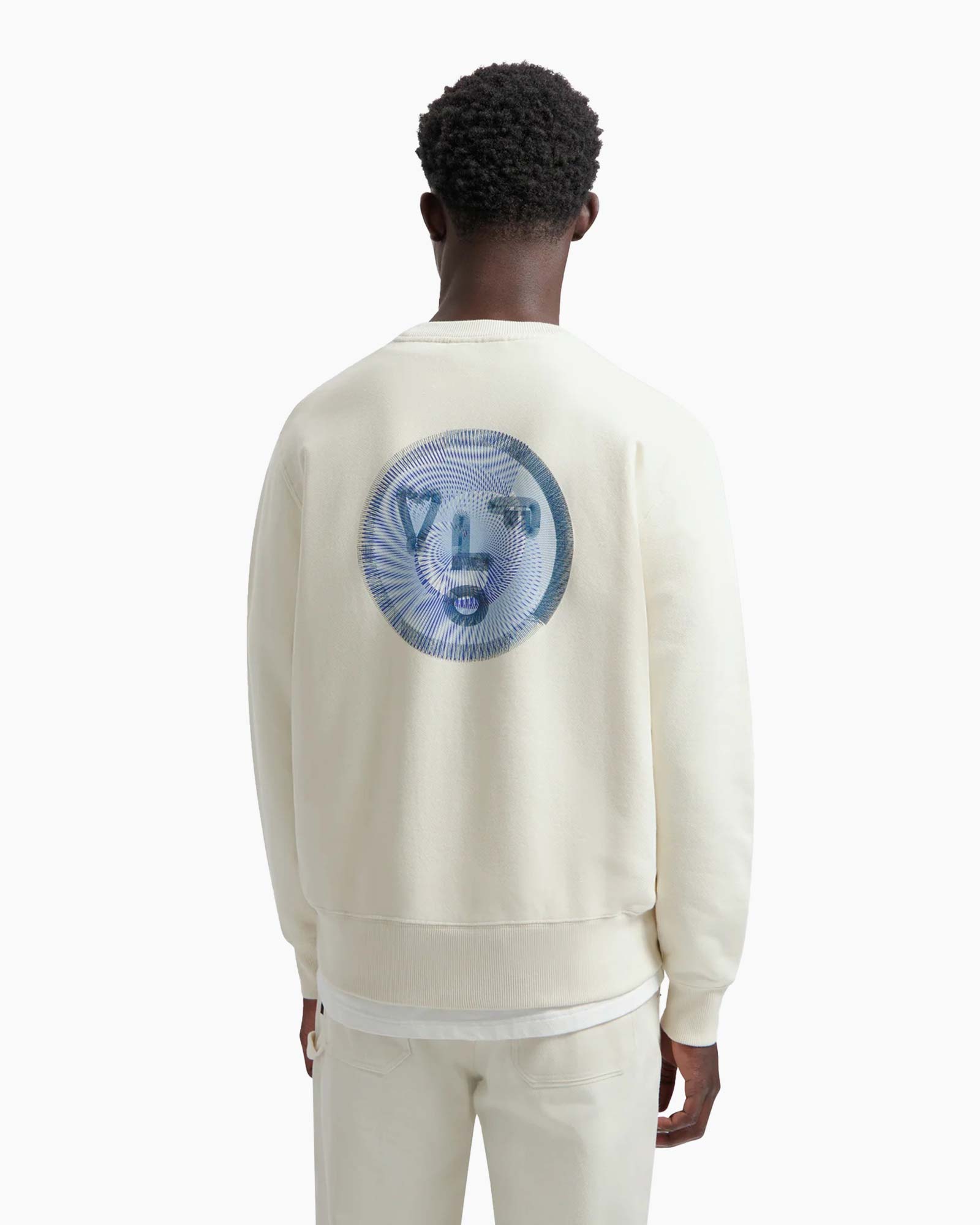 Sweater Spiral Face Crewneck Off White