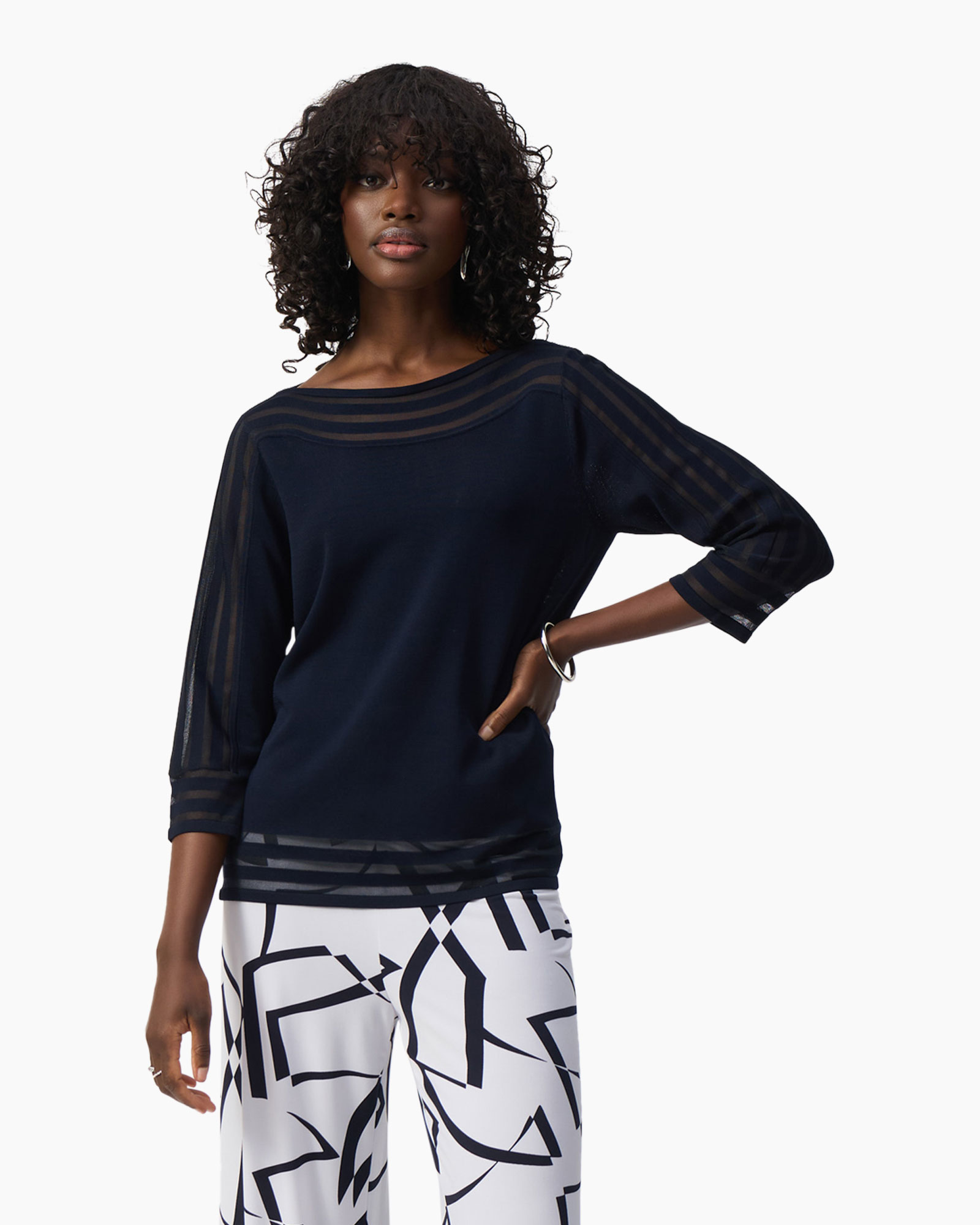 Top Striped Donker Blauw