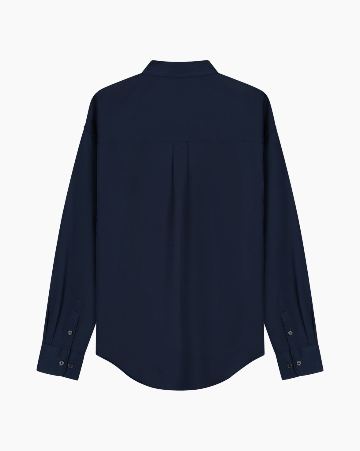 shirt, blouse, lange mouwen, navy, rugplooier