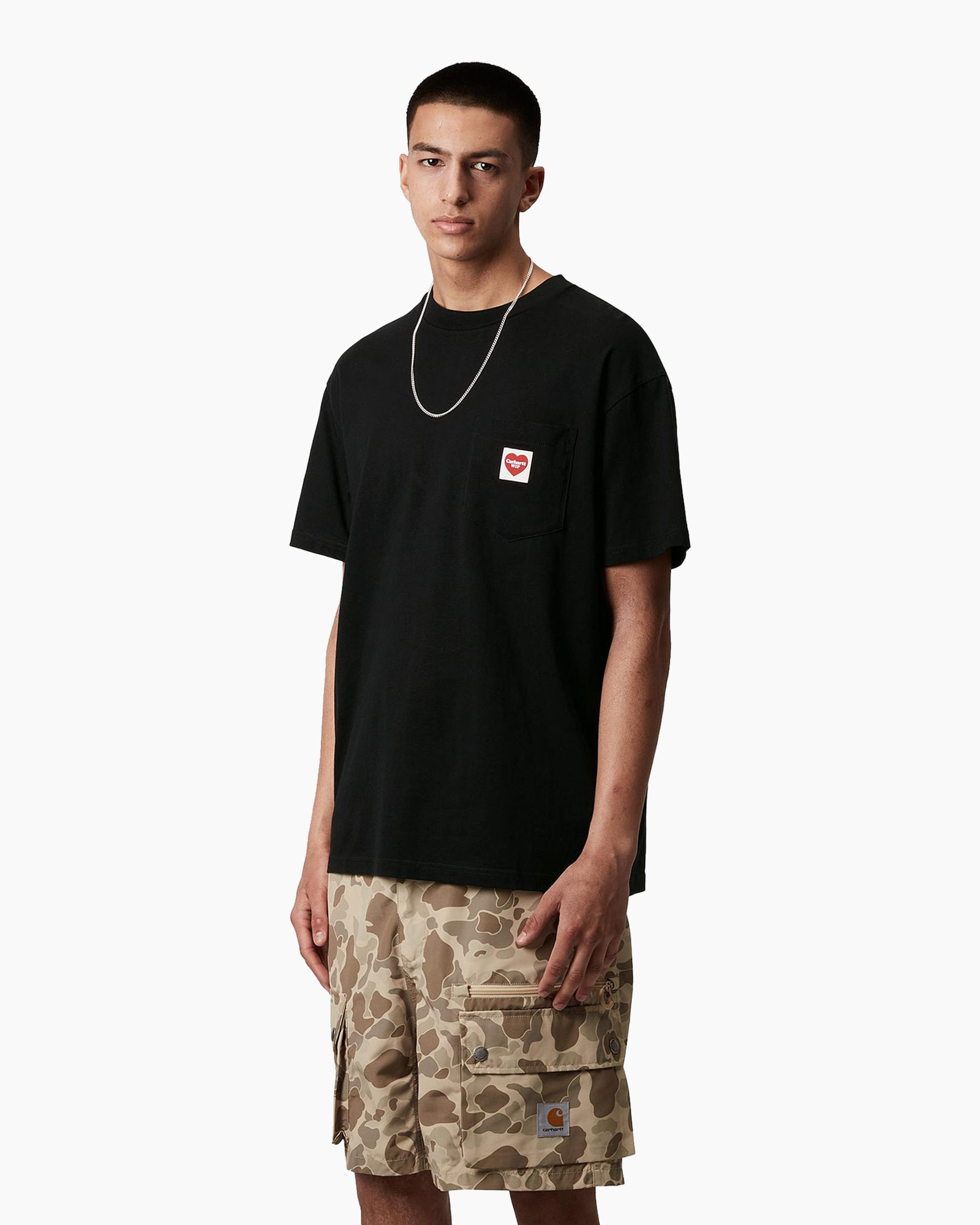 T-shirt Korte Mouw S/s Pocket Heart T-shirt Zwart