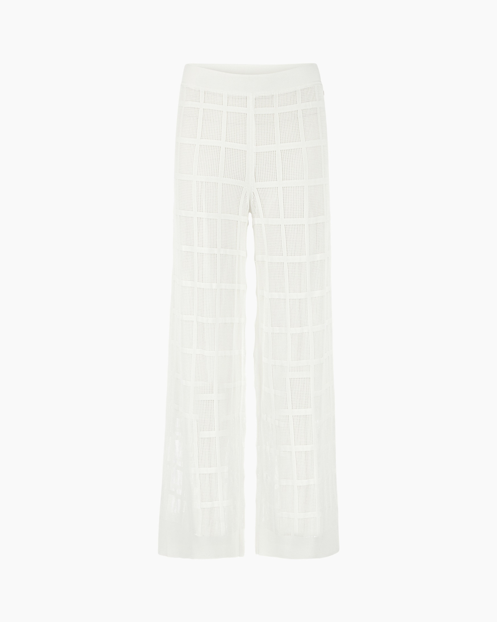 white, linen, wide-leg, pants, grid pattern