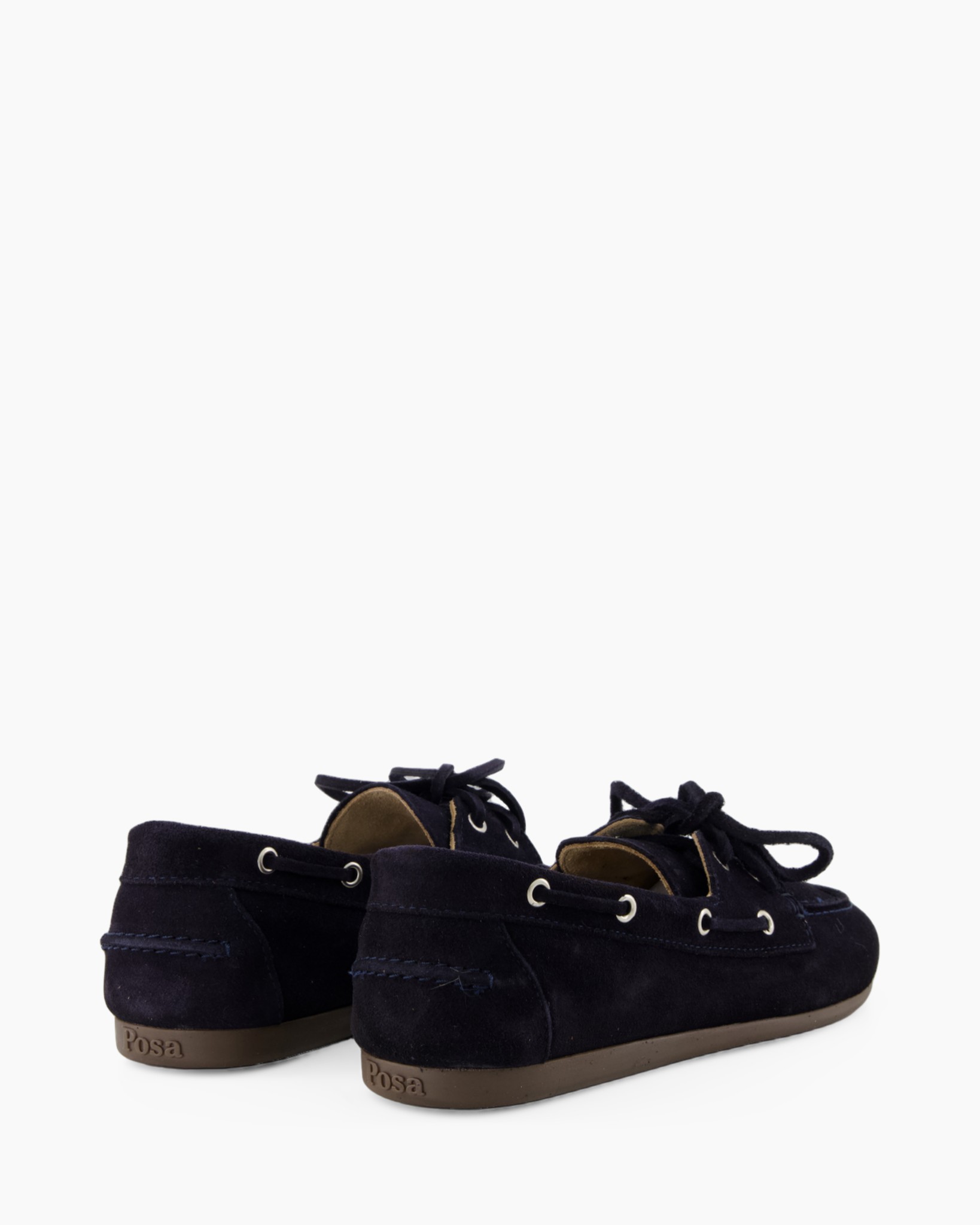 nvy, suede, bootsschoenen, geknoopt, heren, achterkant