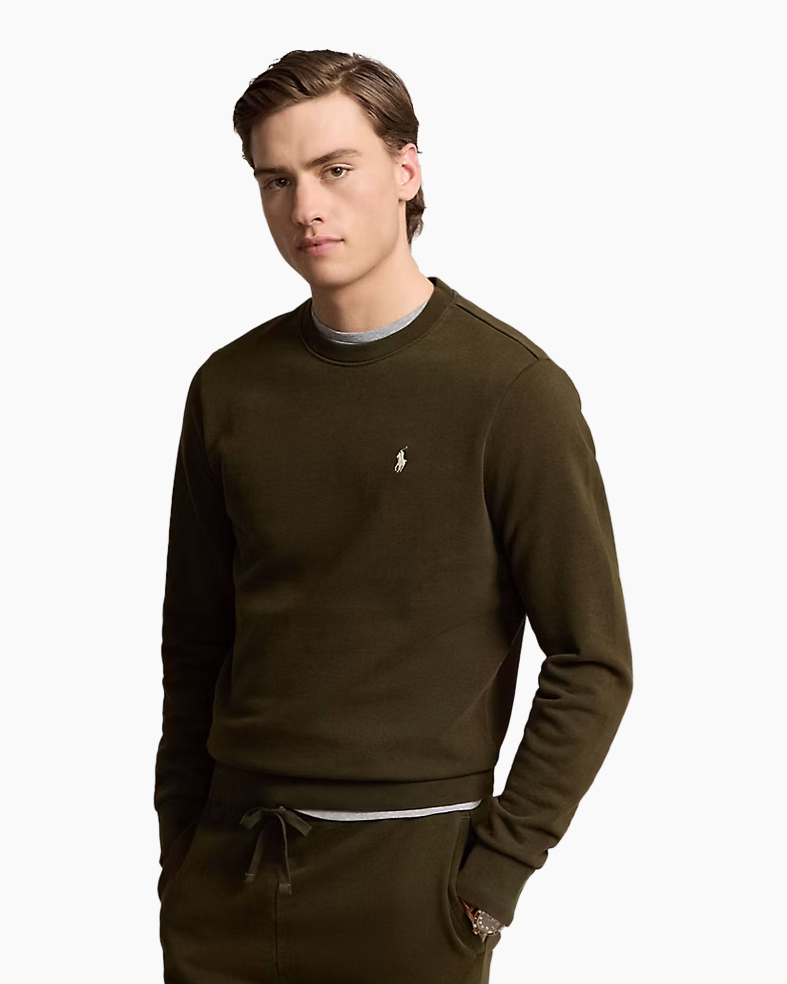 Trui Loopback Fleece Donker Grijs